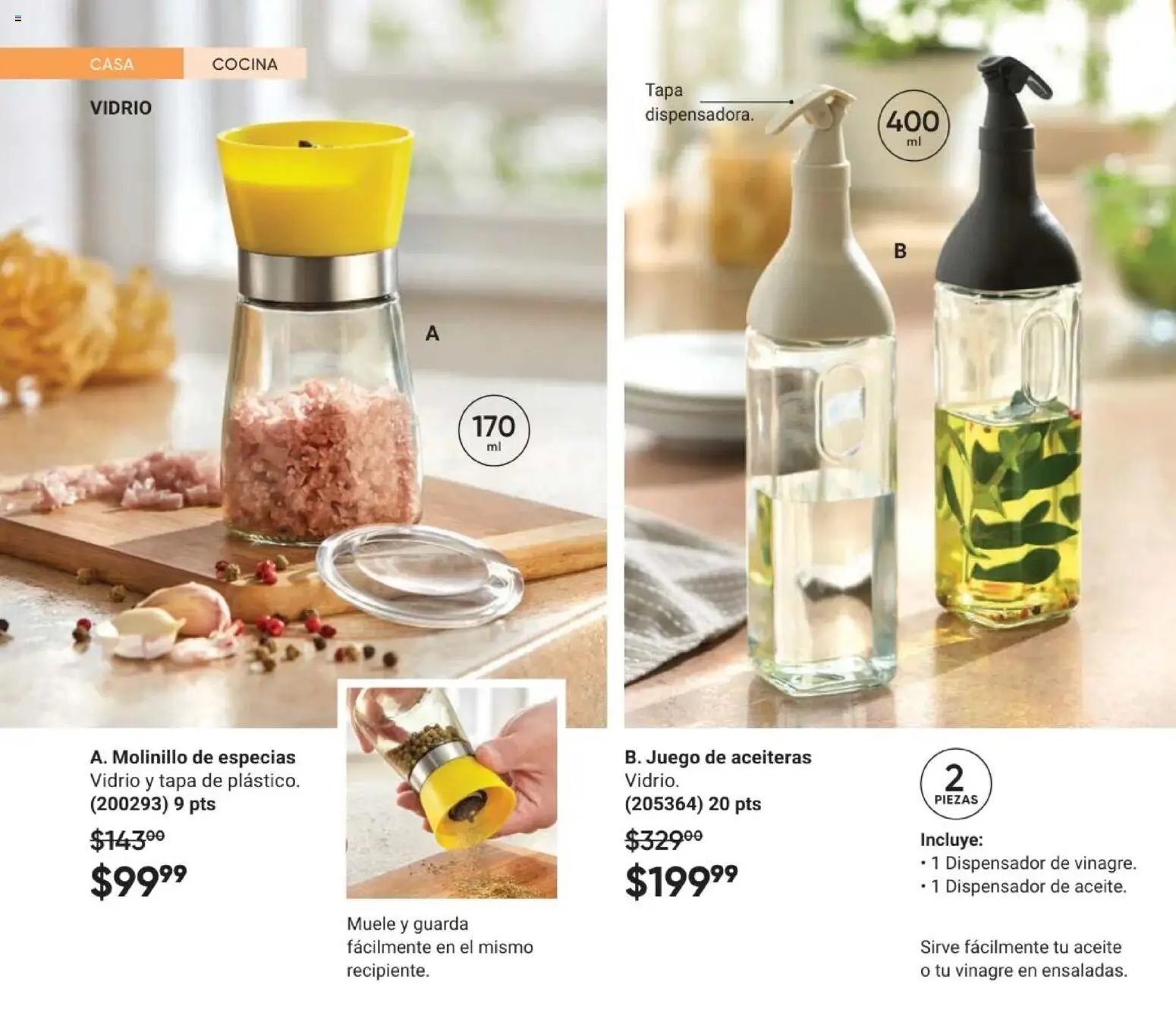 Nuevas ofertas de AVON válidas en toda la República Mexicana desde el 28.11.2025. ¡Encuentra las mejores ofertas en AVON Casa & Estilo 18 2025! | Página: 76 | Productos: Vinagre, Juego, Cocina, Molinillo