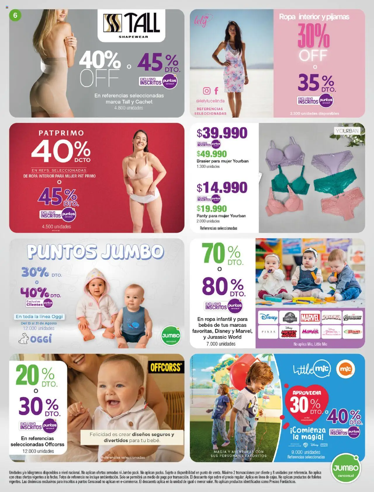 Jumbo revista - valida desde el 13.08.2025 | Página: 6 | Productos: Brasier, Sobre, Ropa, Ropa interior