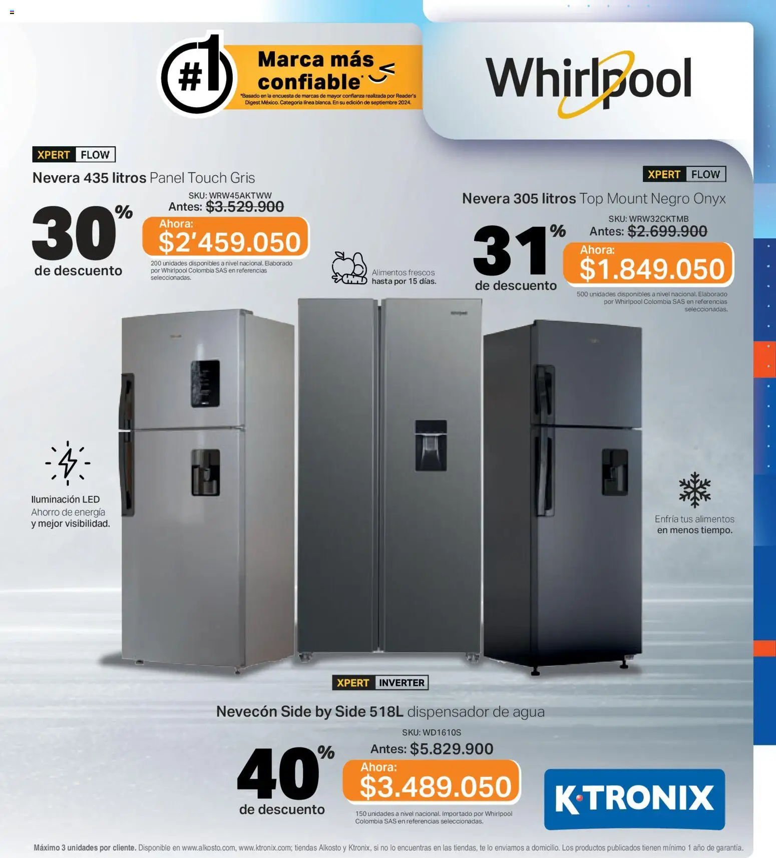 Alkosto revista - valida desde el 14.03.2026 | Página: 5 | Productos: Agua, Té, Nevera, Dispensador