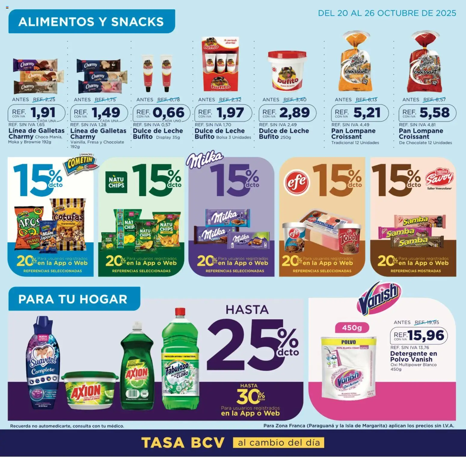 FarmaTodo revista - valida desde el 20.10.2025 | Página: 4 | Productos: Fresa, Detergente, Leche, Chocolate