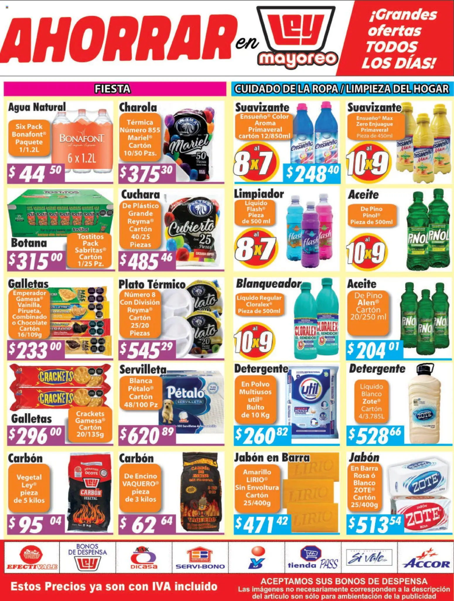 Nuevas ofertas de Casa Ley válidas en toda la República Mexicana desde el 12.01.2026. ¡Encuentra las mejores ofertas en Casa Ley folleto Nogales! | Página: 4 | Productos: Agua, Suavizante, Limpiador, Barra