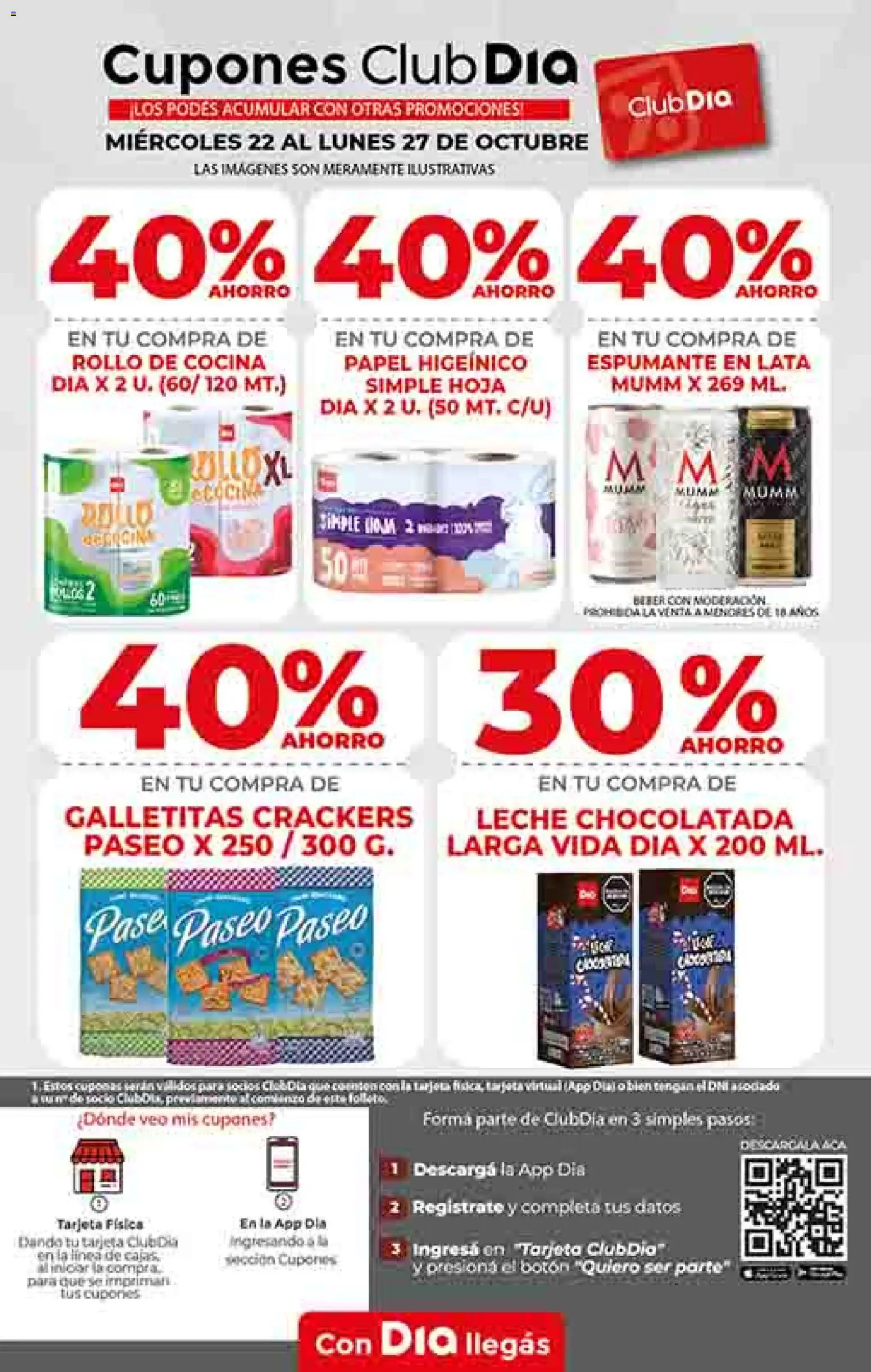 Supermercado DIA Ofertas │ válido desde el 22.10.2025 | Página: 6 | Productos: Cocina, Galletitas, Leche, Chocolatada