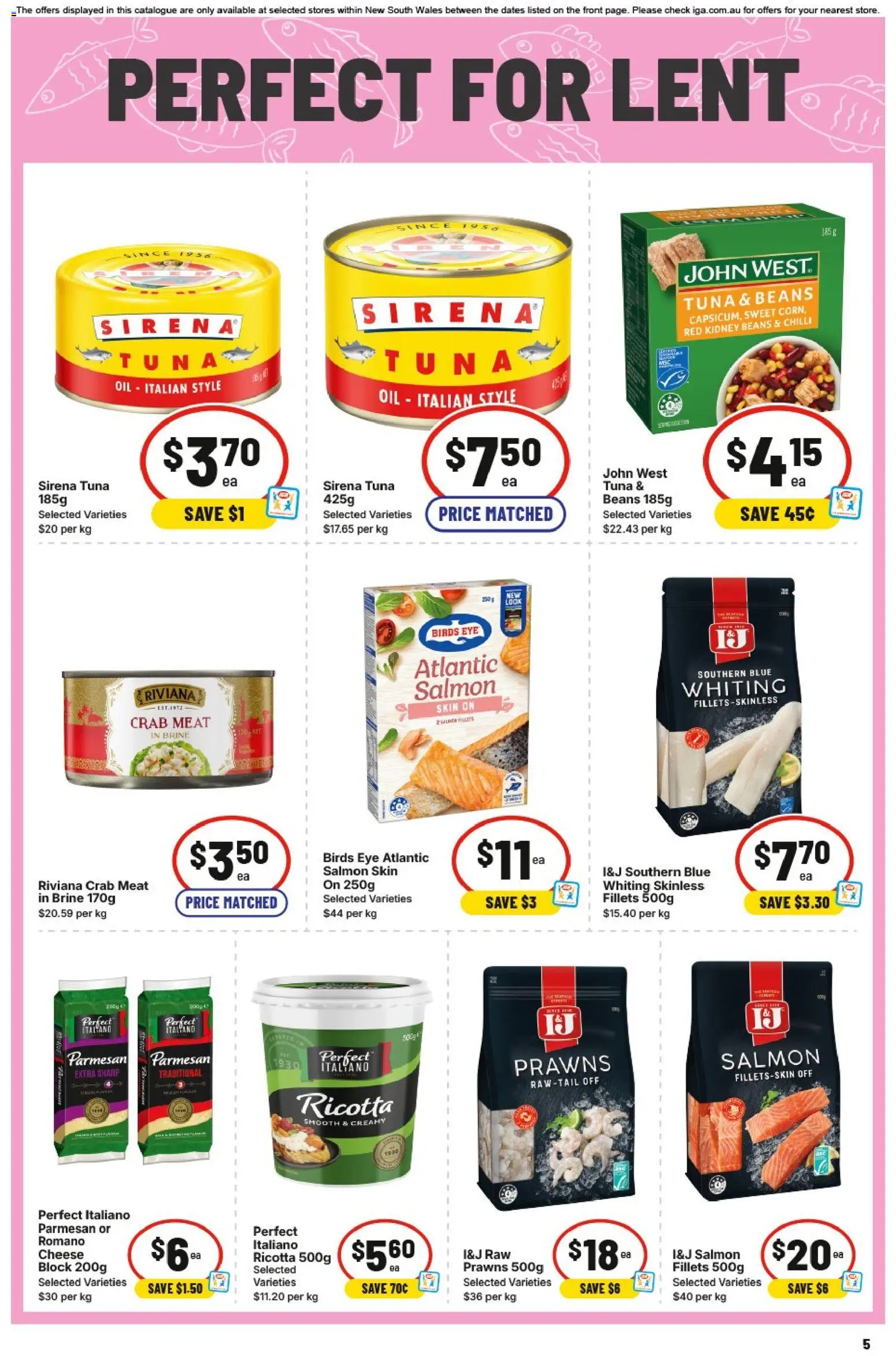 IGA catalogue - valid from 25.03.2026 | Page: 8 | Products: Crab, Cheese, Prawns, Chilli