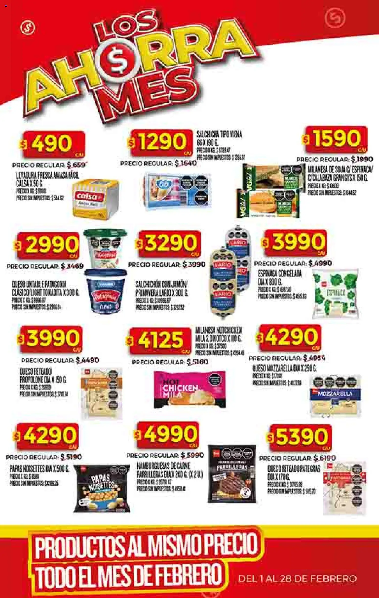 Dia - Ofertas - Salta y Jujuy │ válido desde el 25.02.2026 | Página: 27 | Productos: Milanesa, Salchicha, Queso, Espinaca