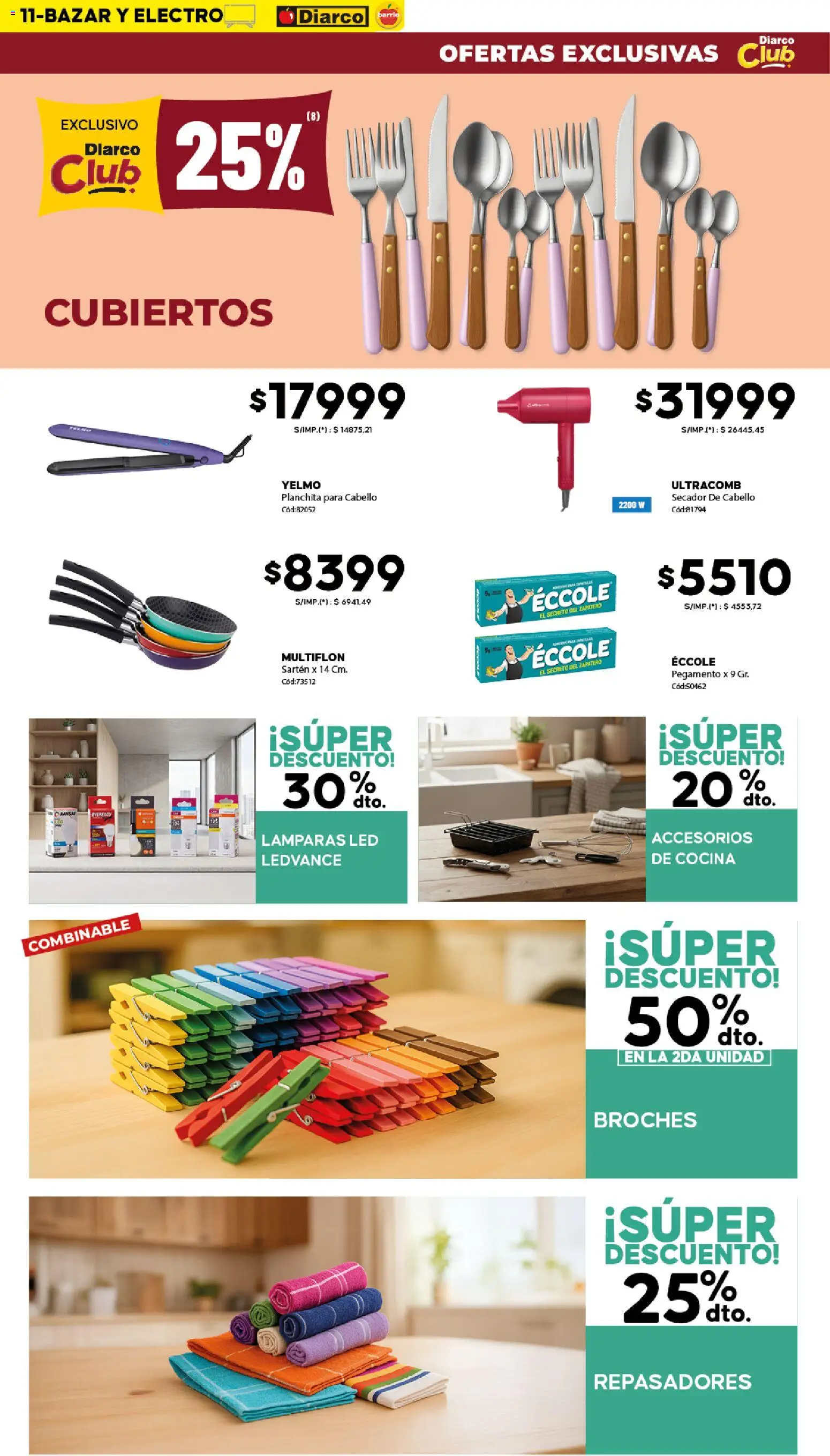 Diarco - Ofertas Diarco Barrio │ válido desde el 30.03.2026 | Página: 11 | Productos: Cocina, Zapatero, Sartén, Pegamento