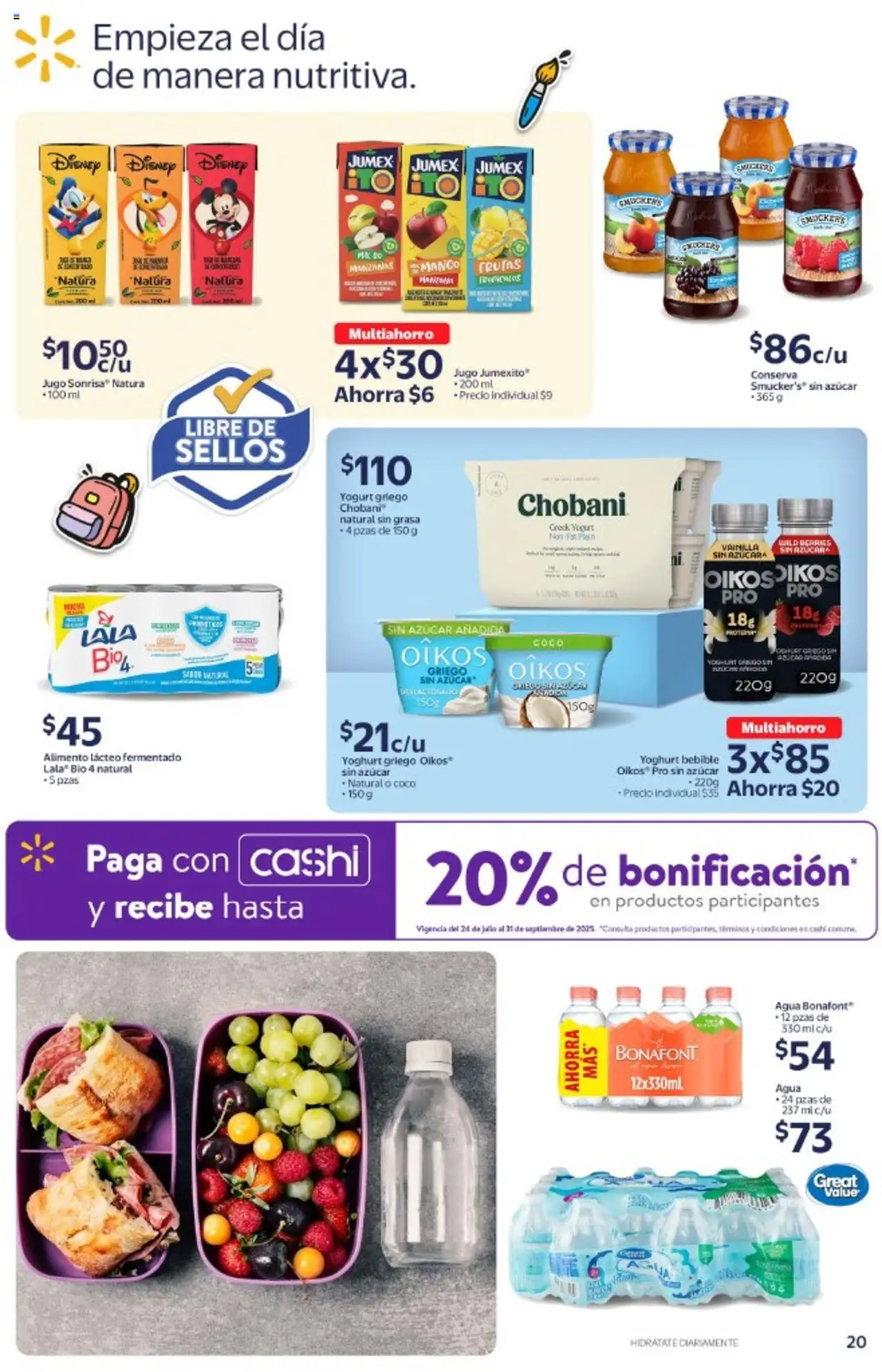 Nuevas ofertas de Walmart válidas en toda la República Mexicana desde el 20.08.2025. ¡Encuentra las mejores ofertas en Walmart - Folleto Regreso a Clases! | Página: 20 | Productos: Azúcar, Agua, Mango, Jugo