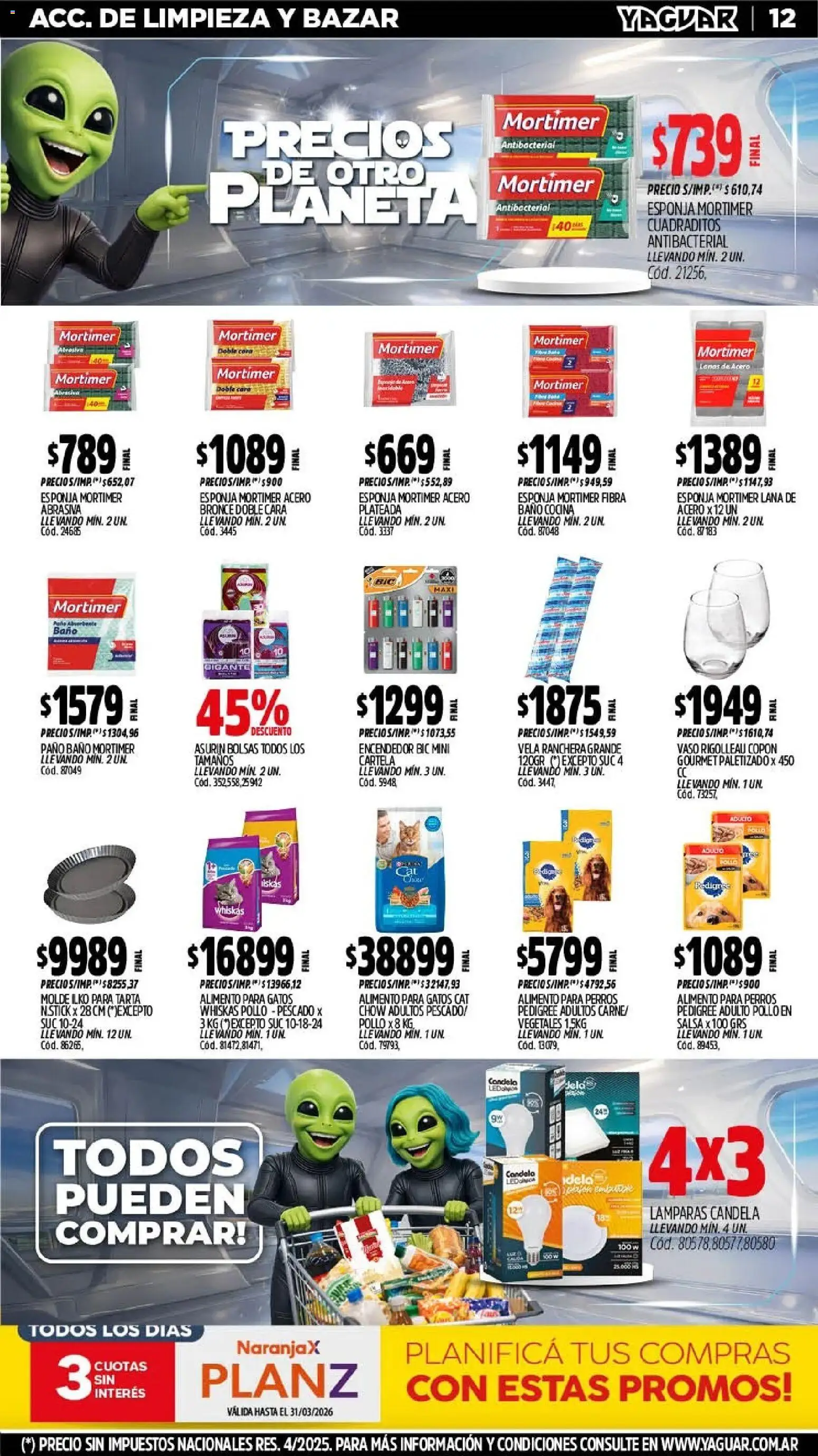 Yaguar - Oferta Semanal Salta │ válido desde el 09.03.2026 | Página: 12 | Productos: Vela, Molde, Baño, Esponja