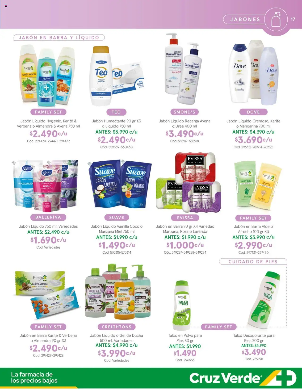 Belleza y Cuidado Personal Cruz Verde │ válido desde el 01.08.2025 | Página: 17 | Productos: Manzana, Mango, Body, Jabón líquido