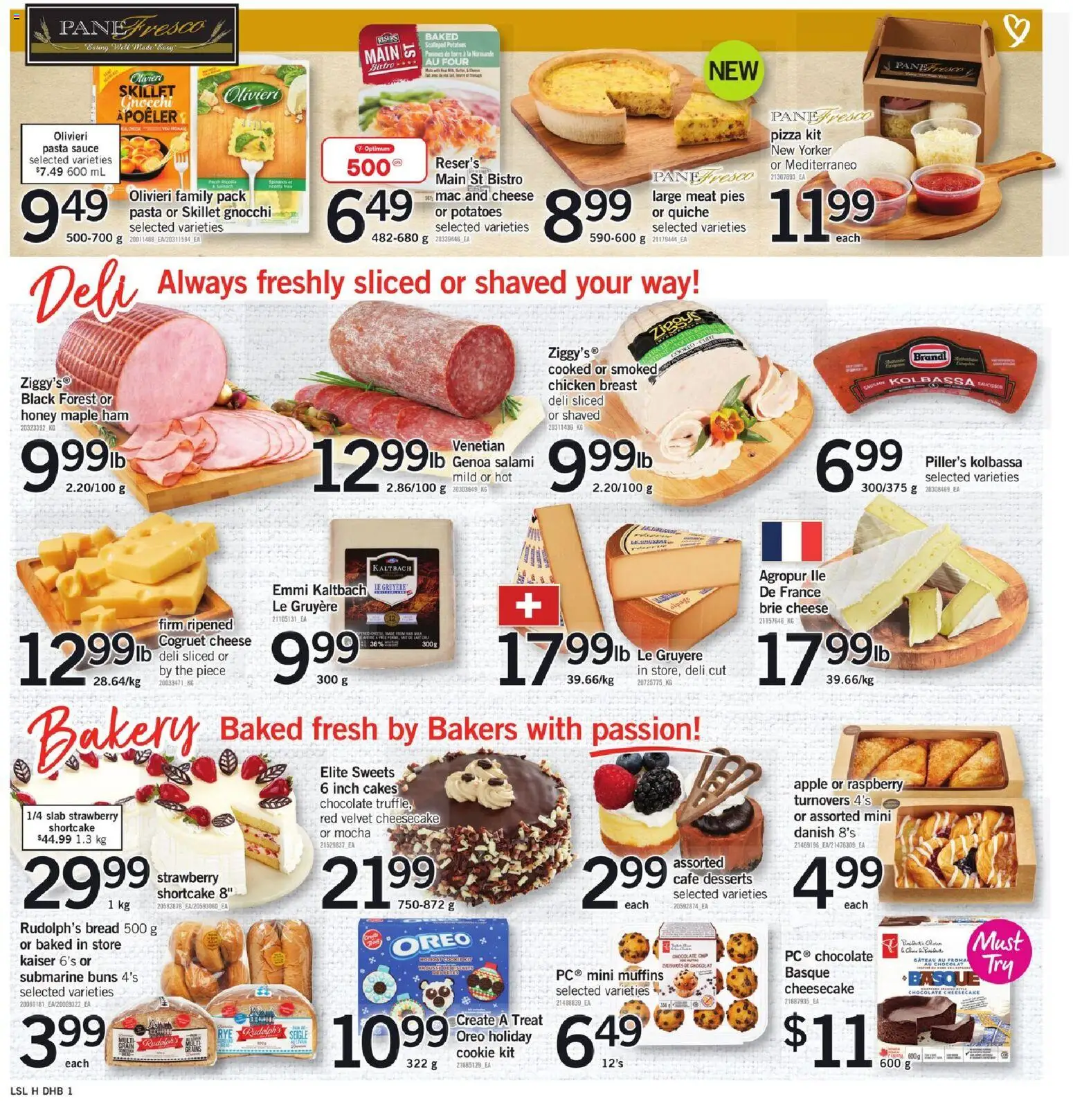 Loblaws flyer valid from 20.11.2025 | Page: 3 | Products: Pasta, Potatoes, Bread, Ham