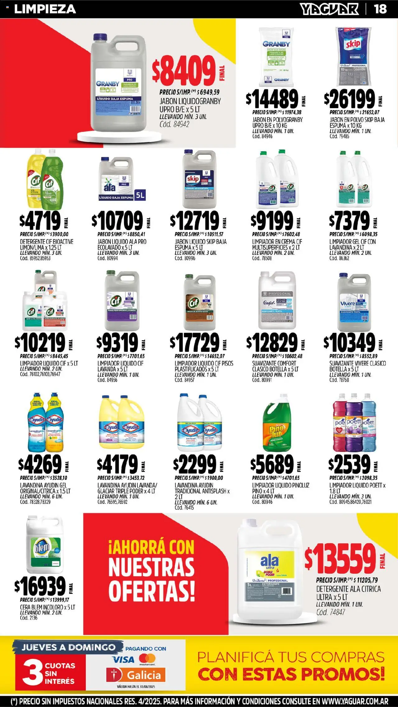 Yaguar catálogo │ válido desde el 18.08.2025 | Página: 18 | Productos: Fragancia, Espuma, Cera, Limpiador