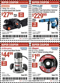 Preview of Harbor Freight weekly ads valid from 13.10.2025 | Page: 19 | Products: Sander, Hammer, Belt