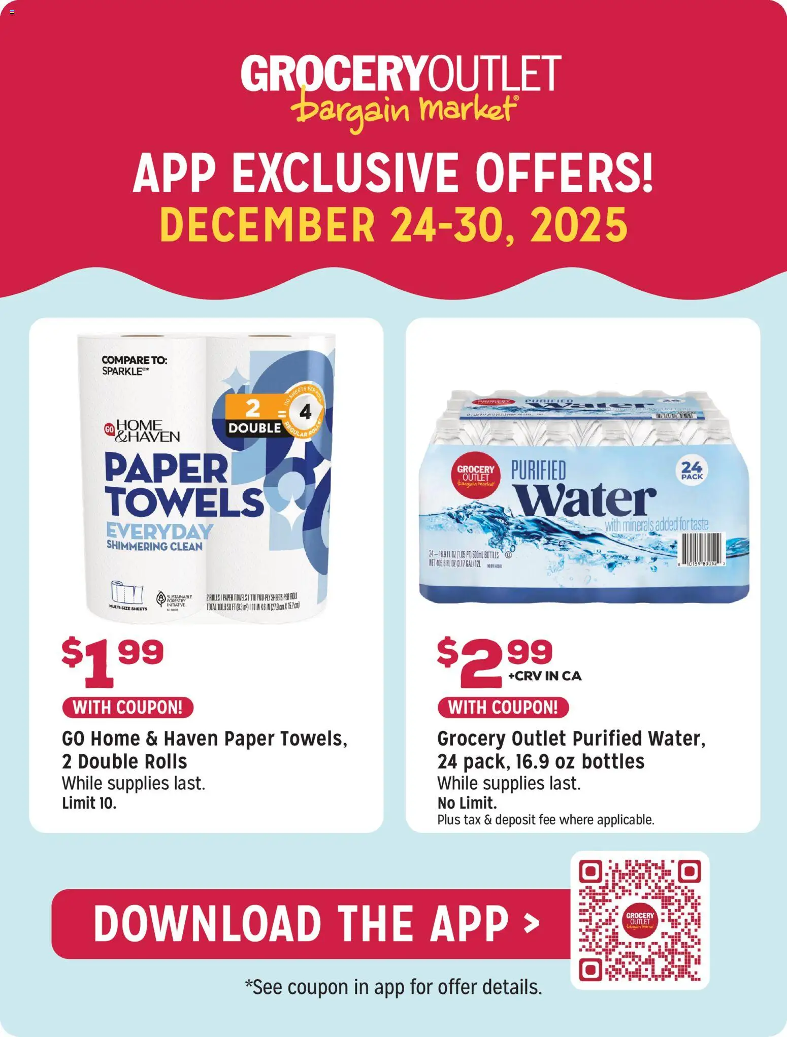 Grocery Outlet Weekly Ad - ID - valid from 24.12.2025 | Page: 5 | Products: Water, Sheet