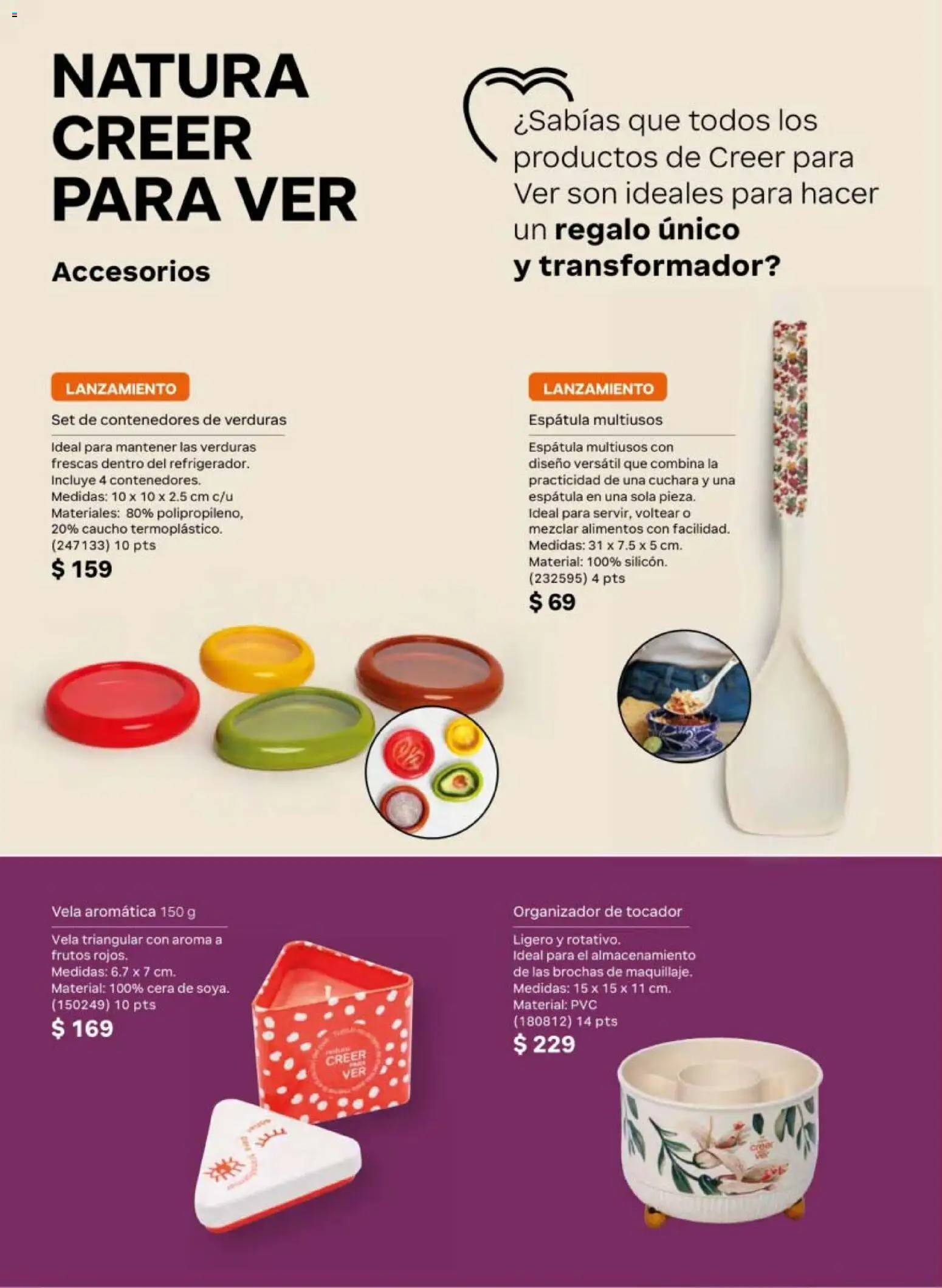 Nuevas ofertas de Natura válidas en toda la República Mexicana desde el 20.02.2026. ¡Encuentra las mejores ofertas en Natura campaña 4 2026! | Página: 148 | Productos: Espátula, Vela, Organizador, Cuchara