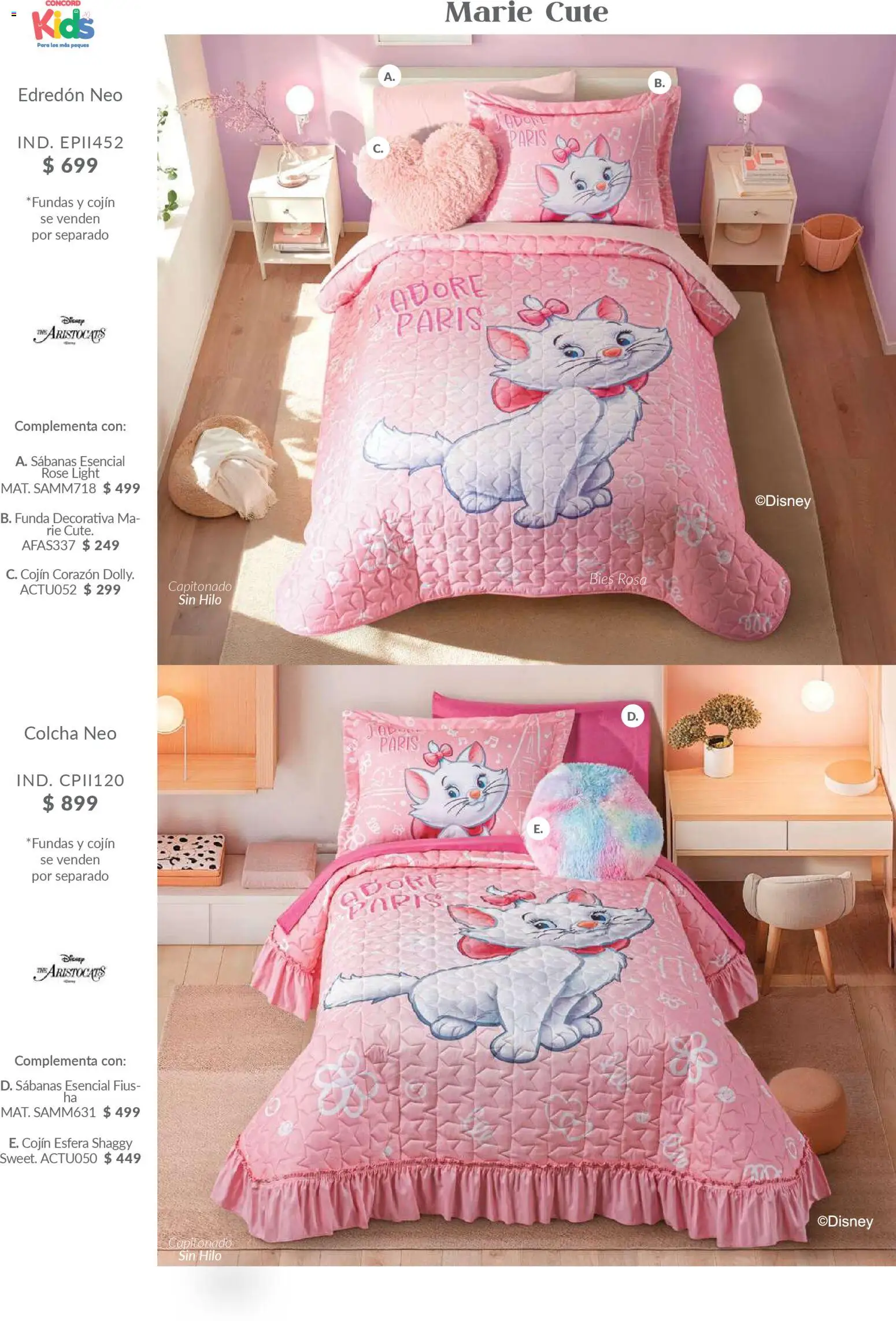 Nuevas ofertas de Colchas Concord válidas en toda la República Mexicana desde el 01.02.2026. ¡Encuentra las mejores ofertas en Colchas Concord catálogo Kids! | Página: 8 | Productos: Funda, Sabanas