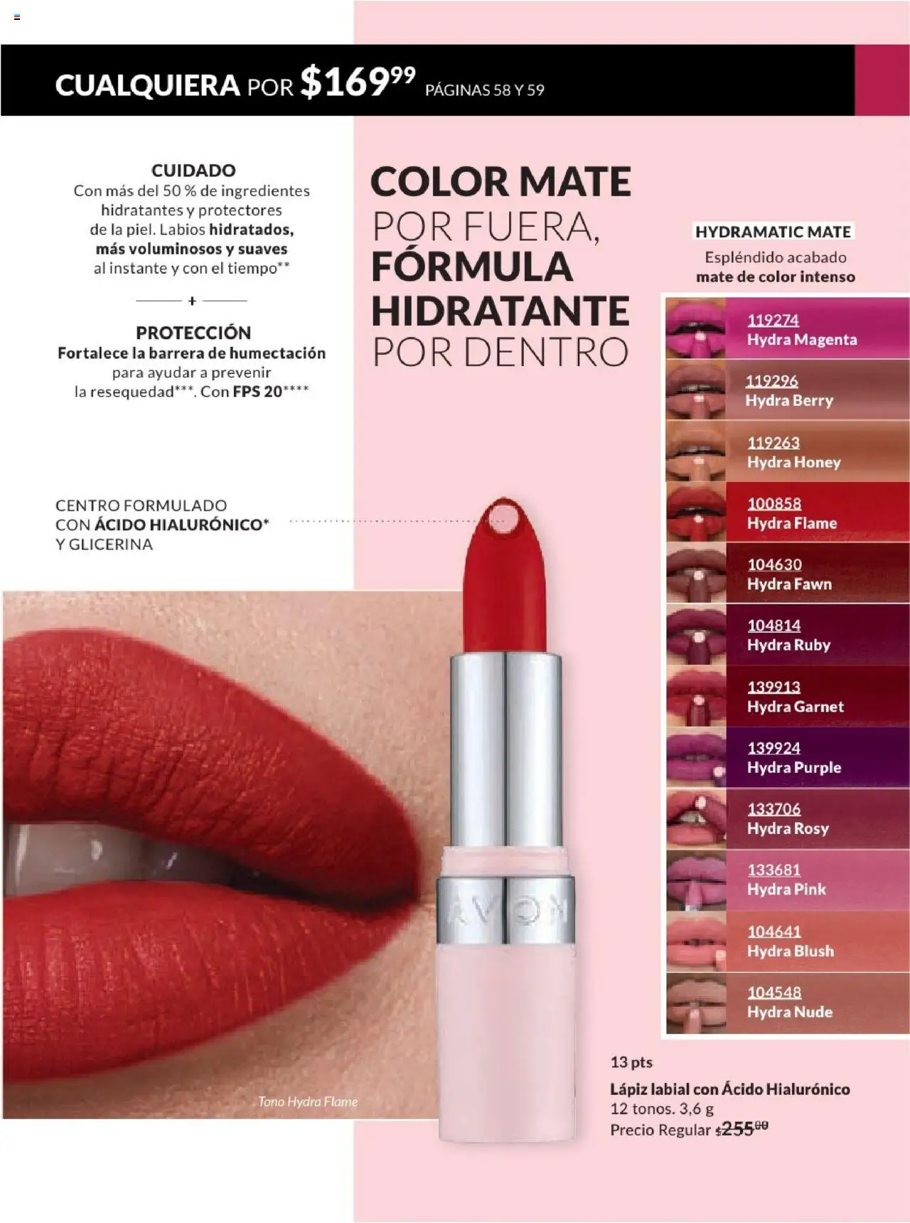 Nuevas ofertas de AVON válidas en toda la República Mexicana desde el 17.03.2025. ¡Encuentra las mejores ofertas en AVON campaña 7 2025! | Página: 61 | Productos: Mate, Lápiz labial