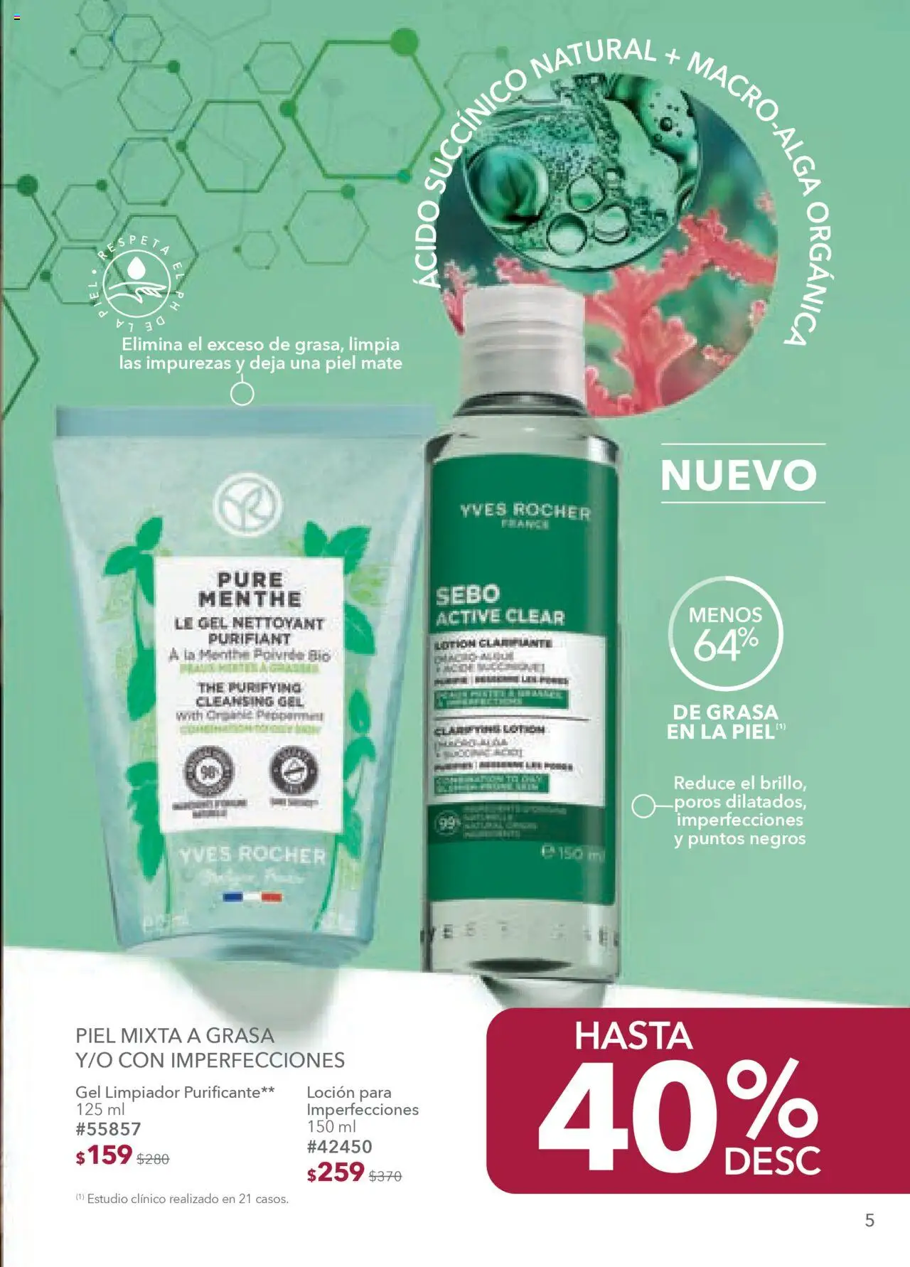 Nuevas ofertas de Yves Rocher válidas en toda la República Mexicana desde el 05.08.2025. ¡Encuentra las mejores ofertas en Yves Rocher - Campaña 11 2025! | Página: 5 | Productos: Loción, Limpiador, Mate