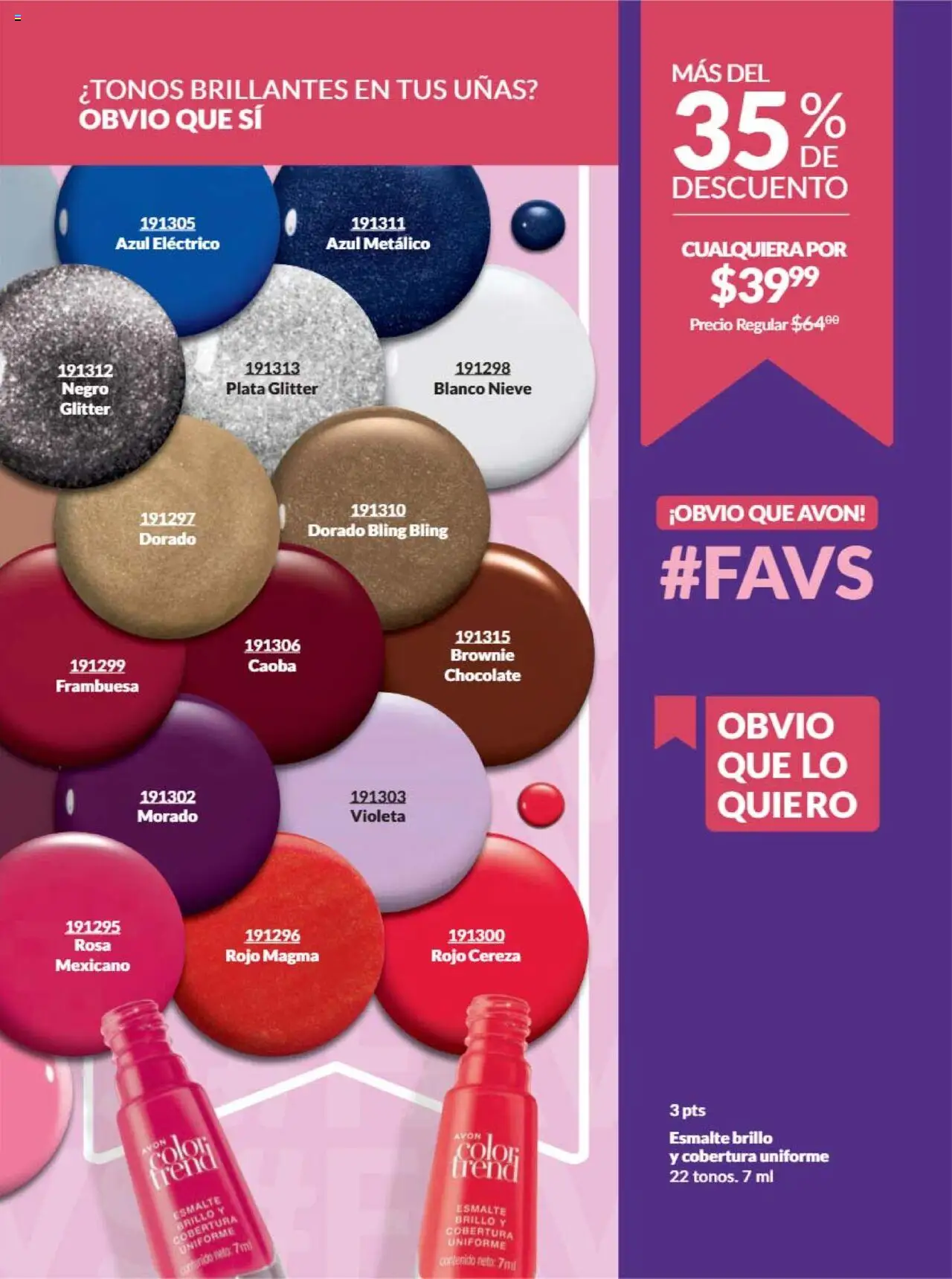 Nuevas ofertas de AVON válidas en toda la República Mexicana desde el 09.10.2025. ¡Encuentra las mejores ofertas en AVON - Campaña 16 2025! | Página: 63 | Productos: Brillo, Glitter, Chocolate