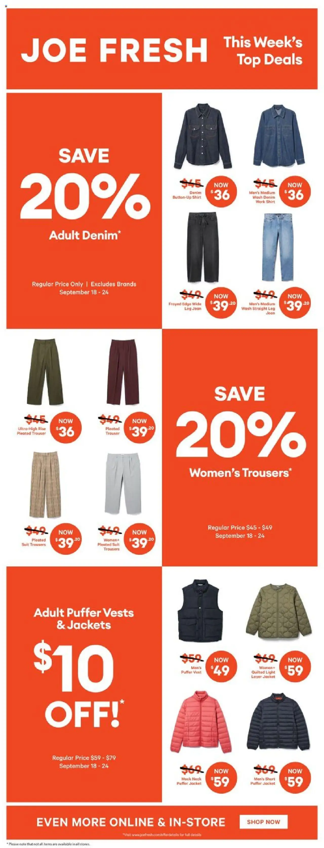 Real Canadian Superstore flyer valid from 18.09.2025 | Page: 39 | Products: Shirt, Jacket, Suit