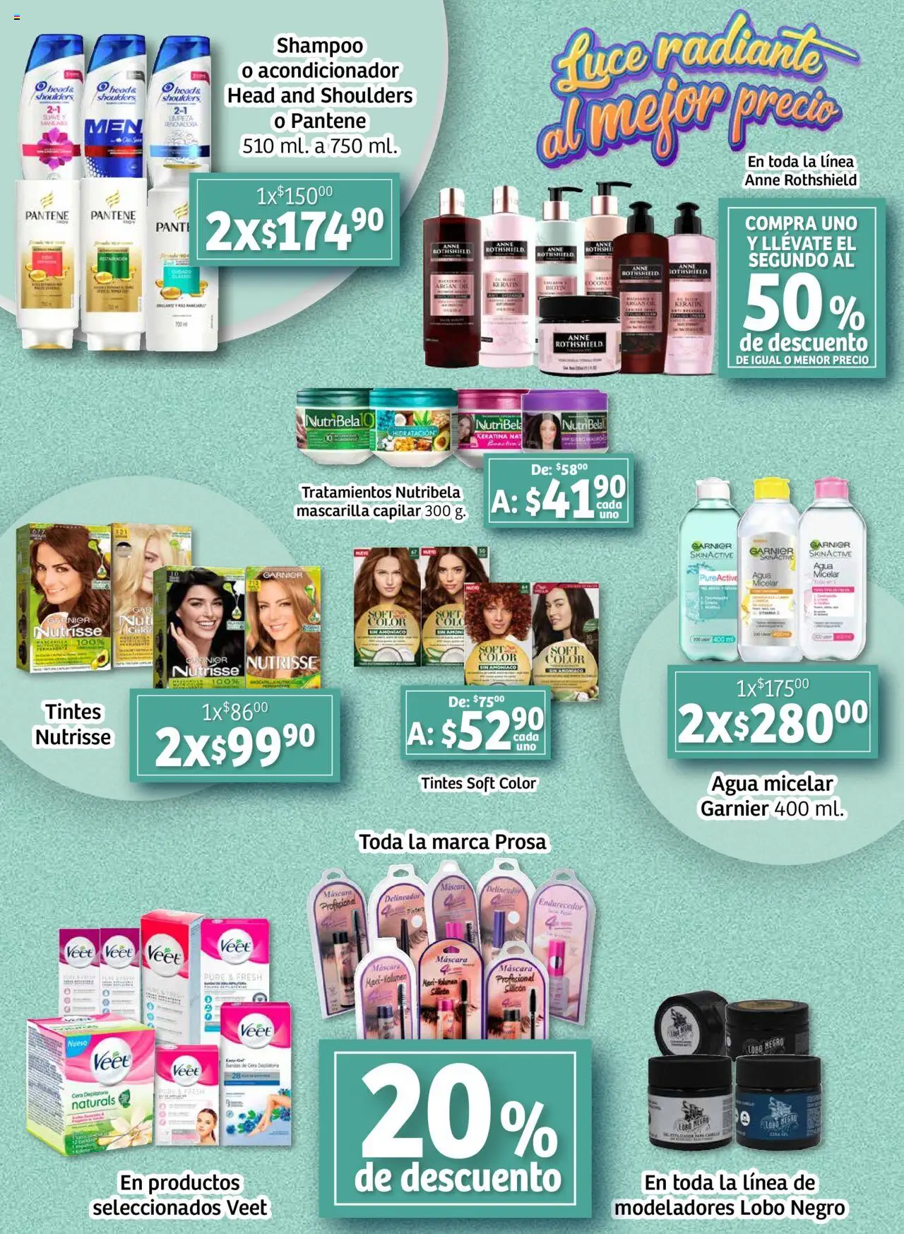 Nuevas ofertas de Soriana válidas en toda la República Mexicana desde el 16.10.2025. ¡Encuentra las mejores ofertas en Soriana - Pesito Valedor Mercado: Chih, Coah, Dur, NL, SLP, Tamps, Zac! | Página: 17 | Productos: Agua, Radiante, Mascarilla, Agua micelar
