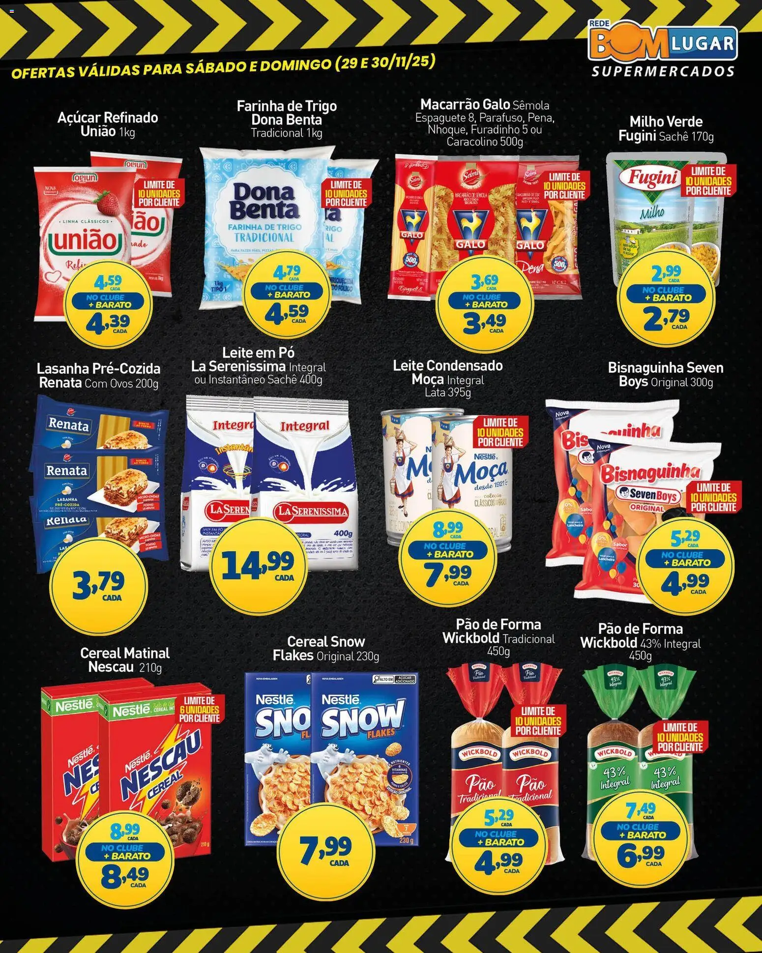 Rede Bom Lugar Folheto - válido de 29.11.2025 | Página: 2 | Produtos: Pó, Leite, Pão de forma, Açúcar