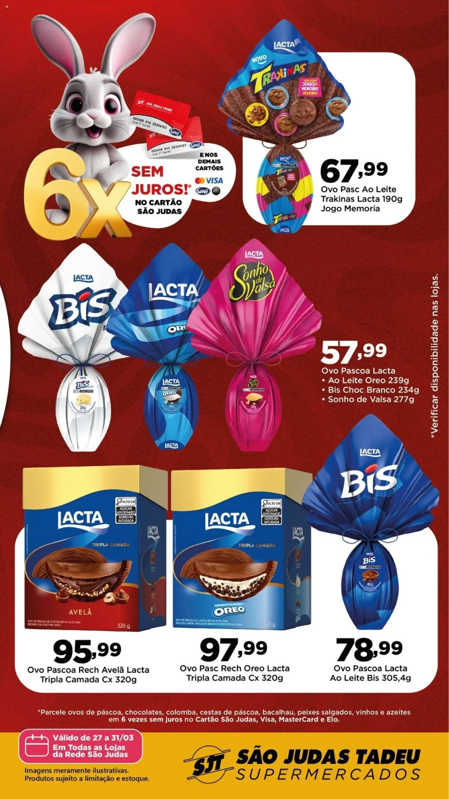 São Judas Tadeu Folheto - válido de 27.03.2026 | Página: 2 | Produtos: Ovos, Chocolate, Açúcar, Avelã