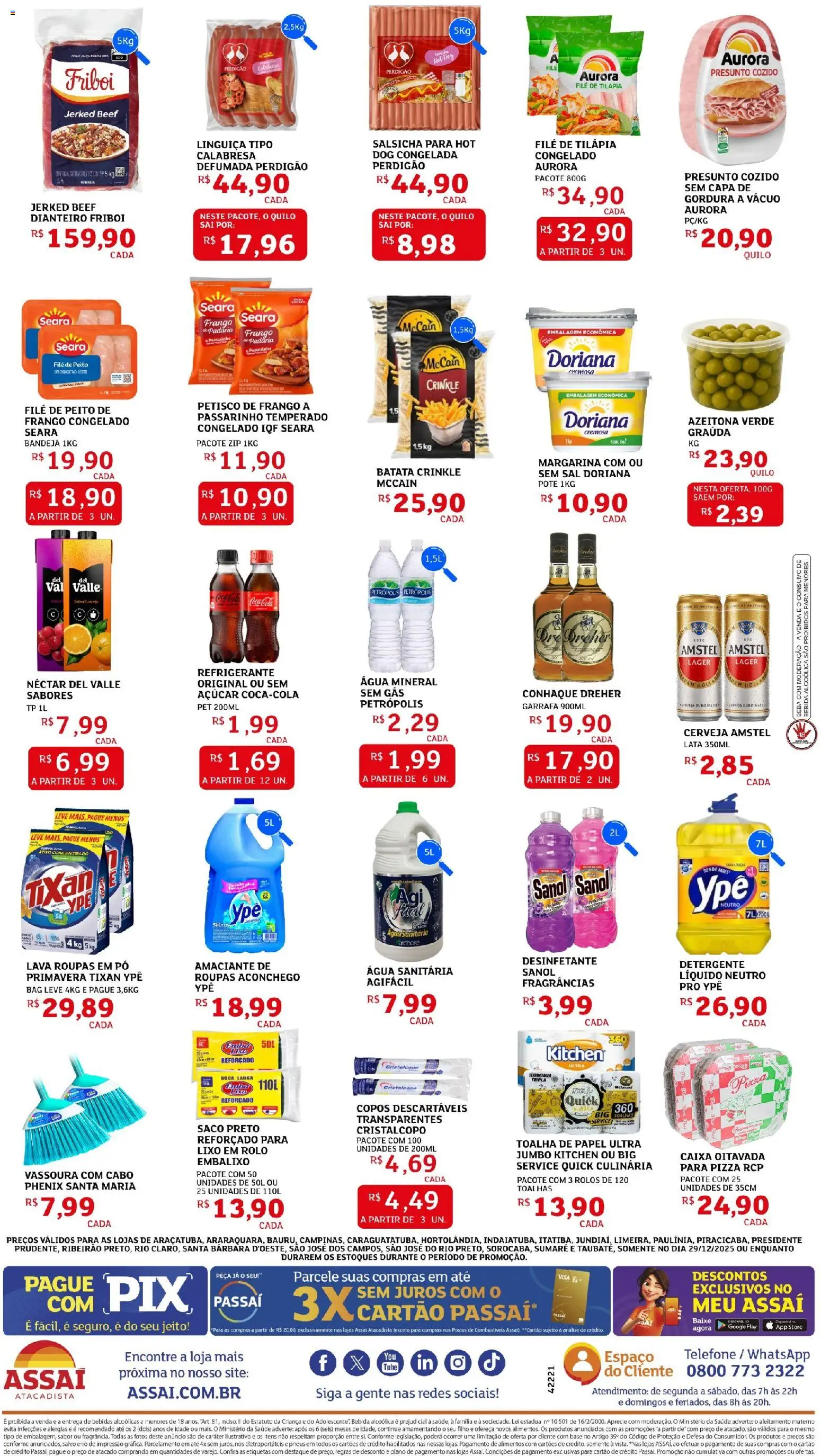 Assaí Atacadista Folheto - válido de 29.12.2025 | Página: 2 | Produtos: Linguiça, Pneus, Refrigerante, Frango