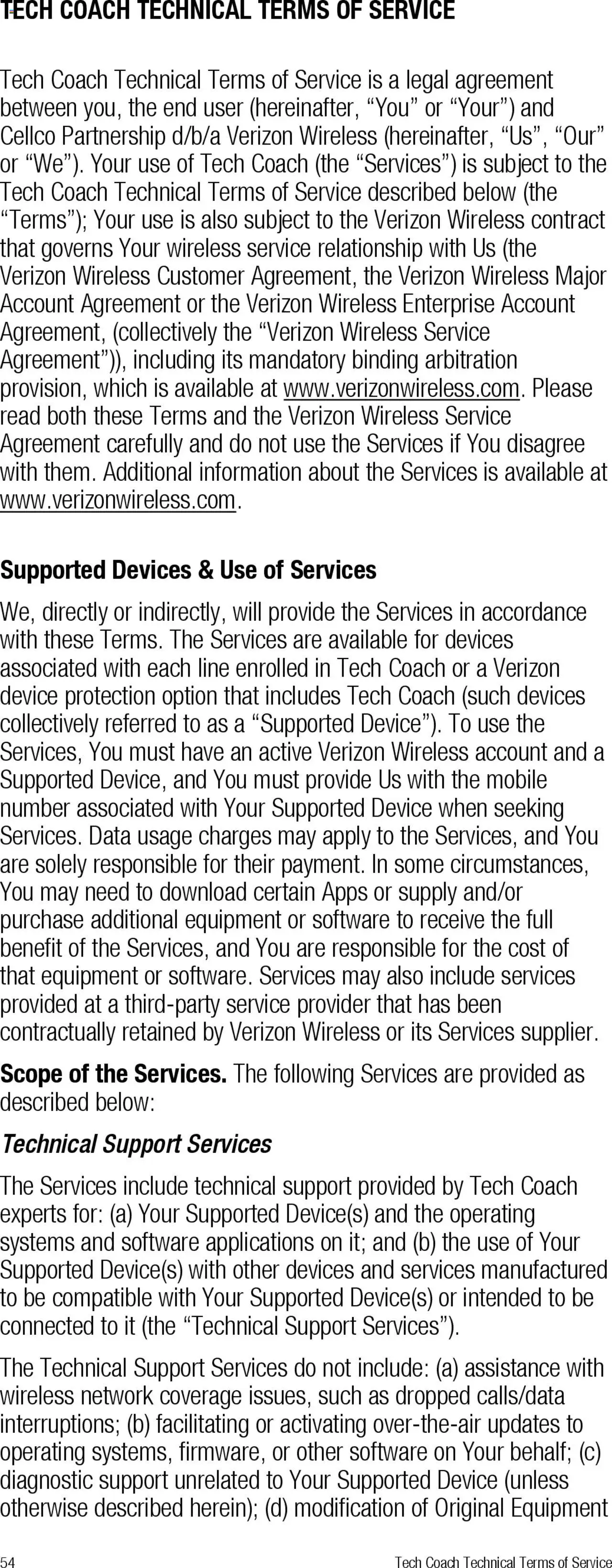 Verizon - Total Mobile Protection for Business and Multi-Devices for Business - valid from 13.03.2025 | Page: 54