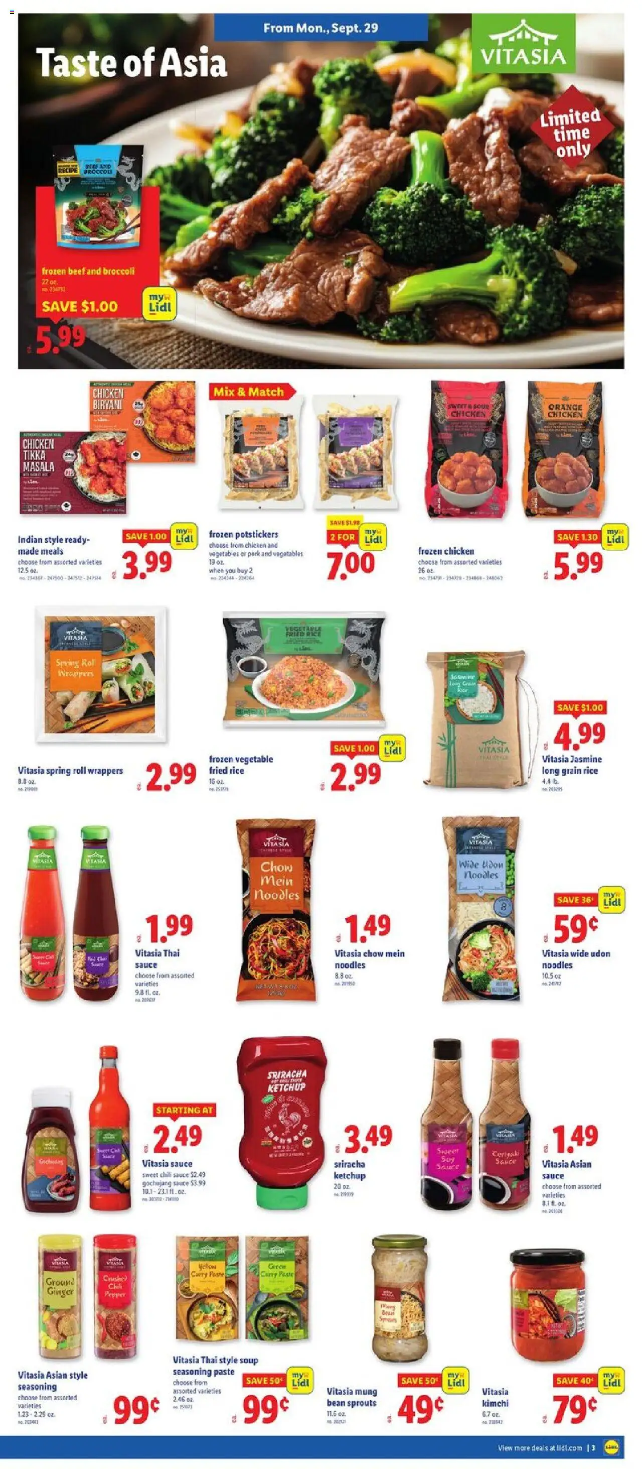 Lidl Weekly Ad - NC - valid from 24.09.2025 | Page: 3 | Products: Broccoli, Ketchup, Vegetables, Sauce