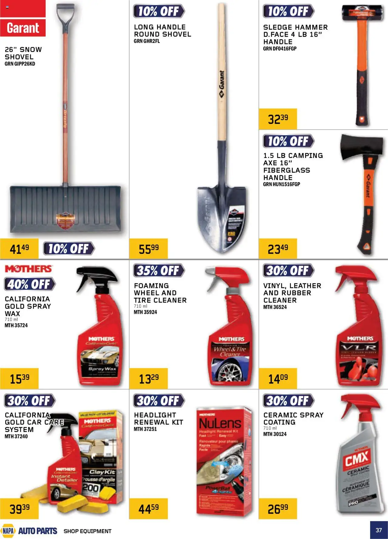 NAPA Auto Parts flyer valid from 01.10.2025 | Page: 37