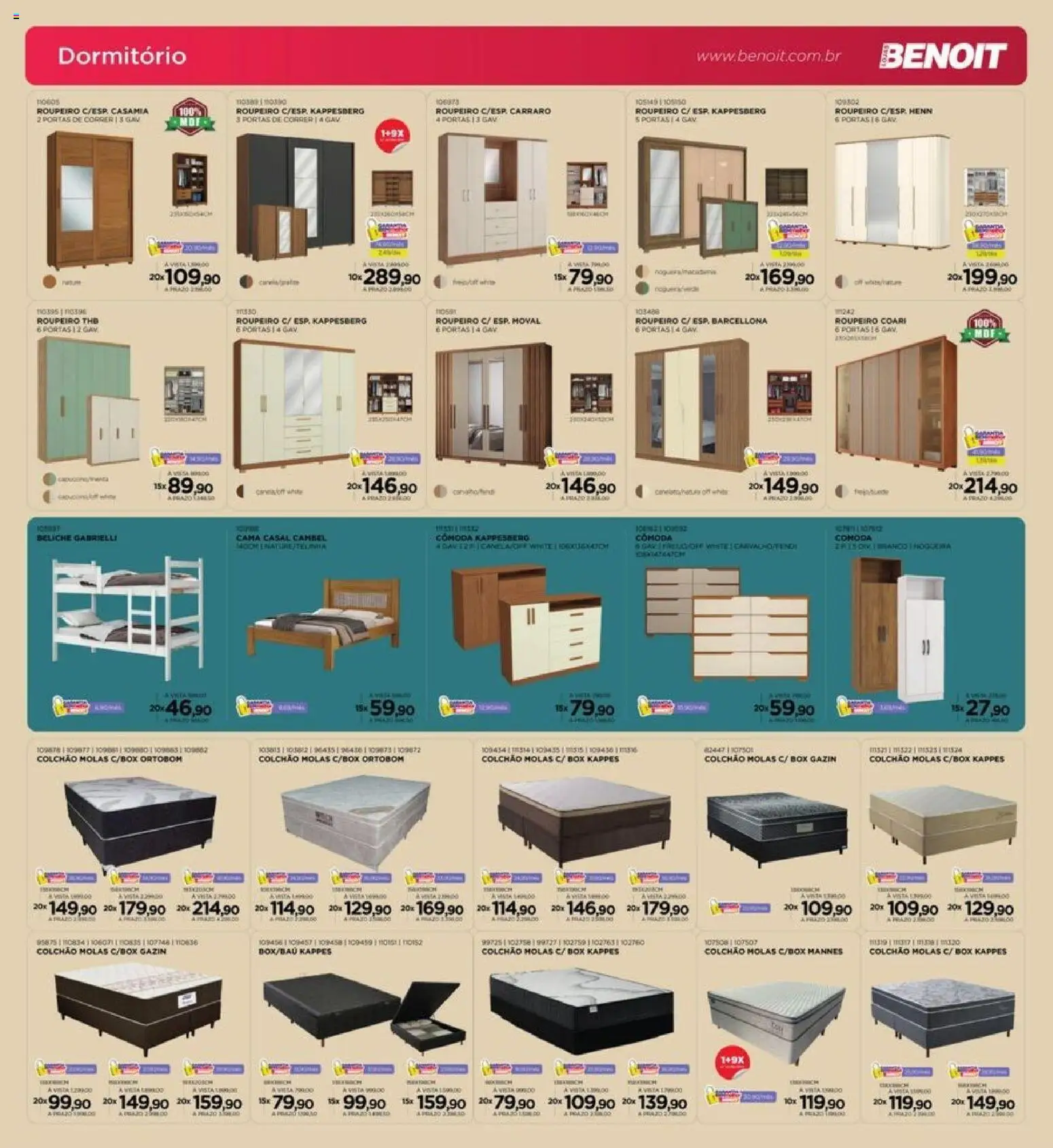 Benoit Folheto - válido de 01.03.2026 | Página: 8 | Produtos: Cama, Colchão, Cômoda, Aveia