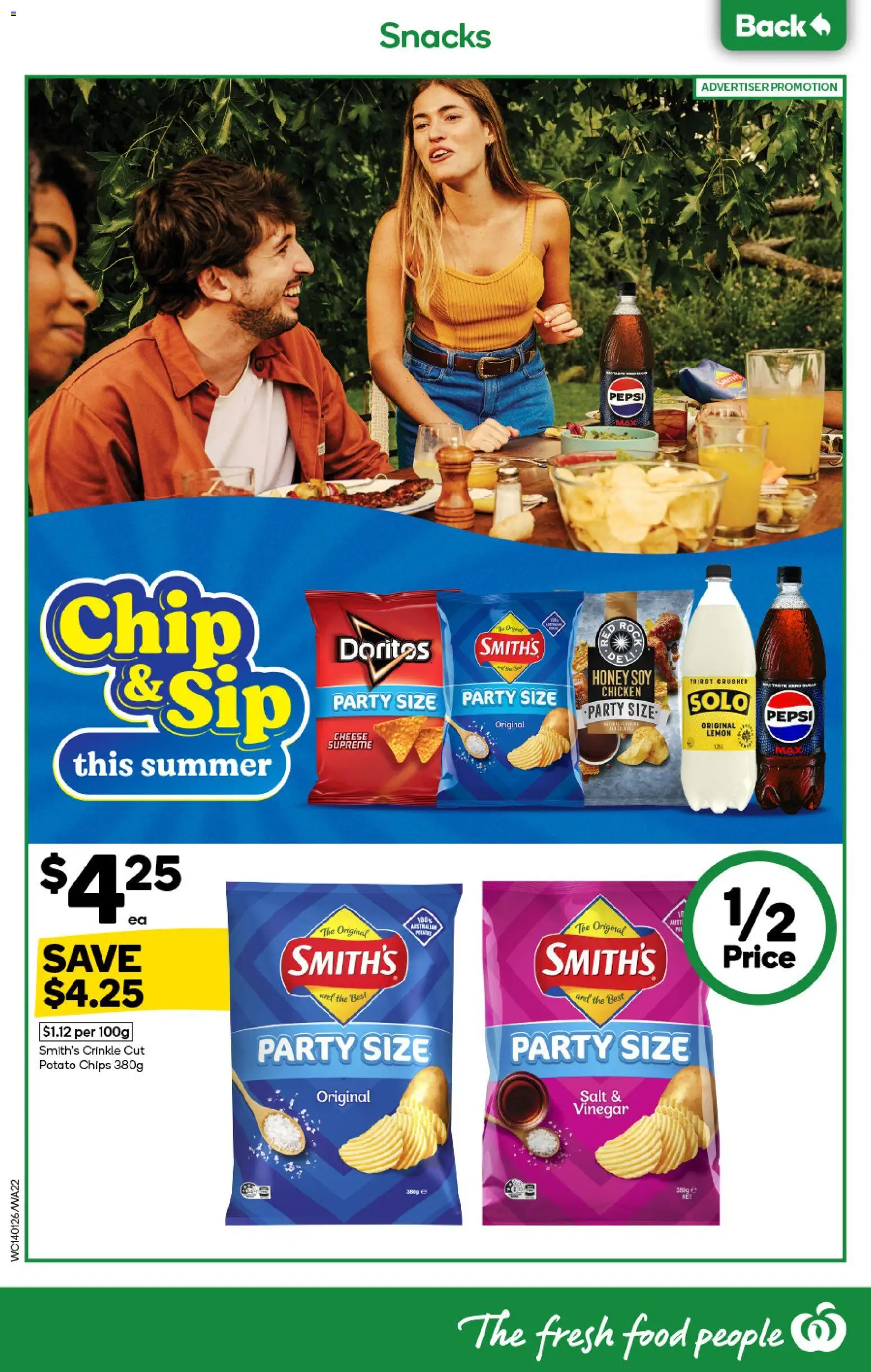 Woolworths catalogue - valid from 14.01.2026 | Page: 22 | Products: Pepsi, Chips, Salt, Vinegar