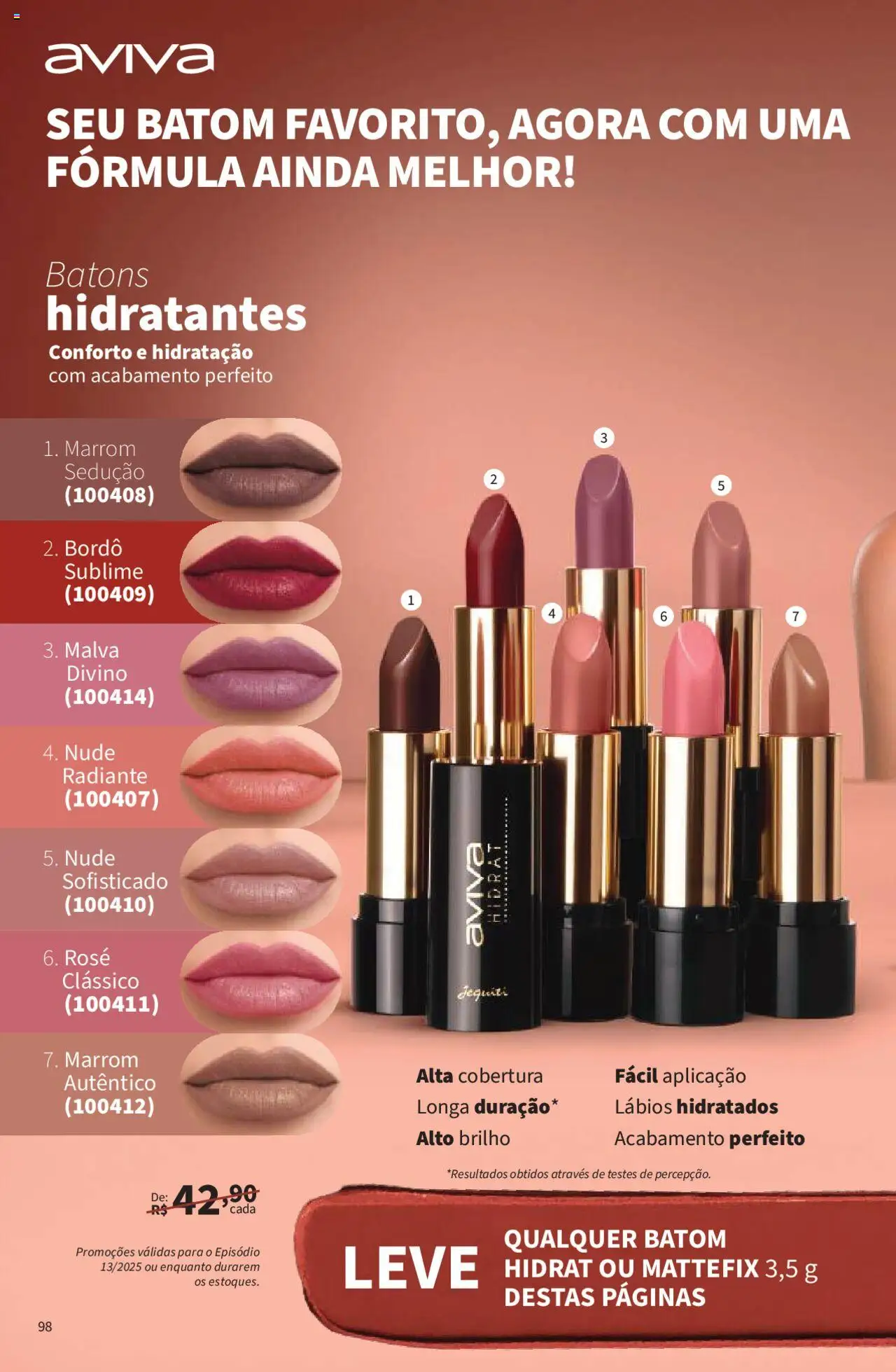 Jequiti Folheto - válido de 19.09.2025 | Página: 98 | Produtos: Batom
