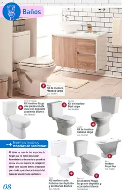 Sodimac ofertas │ válido desde el 08.09.2025 | Página: 8 | Productos: Baño, Inodoro, Té