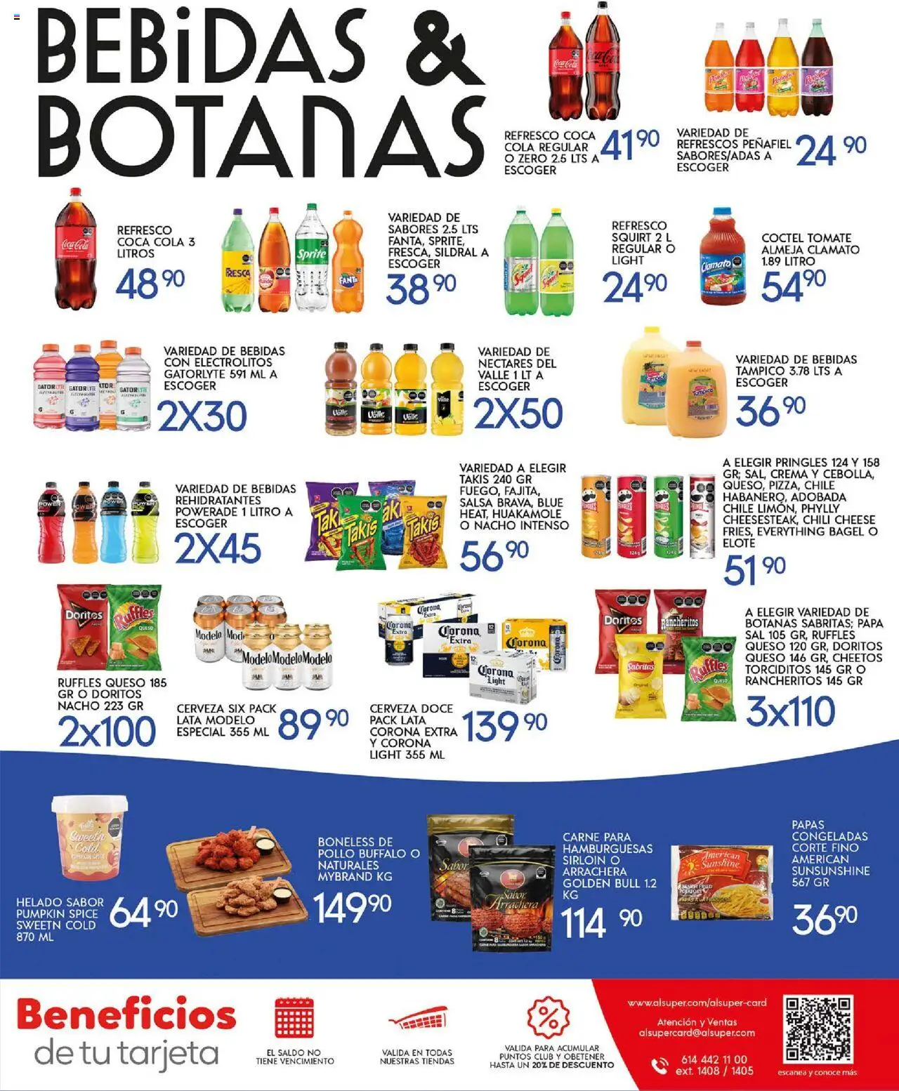 Nuevas ofertas de Alsuper válidas en toda la República Mexicana desde el 10.10.2025. ¡Encuentra las mejores ofertas en Alsuper - Folleto Zacatecas! | Página: 7 | Productos: Papa, Refresco, Tomate, Queso
