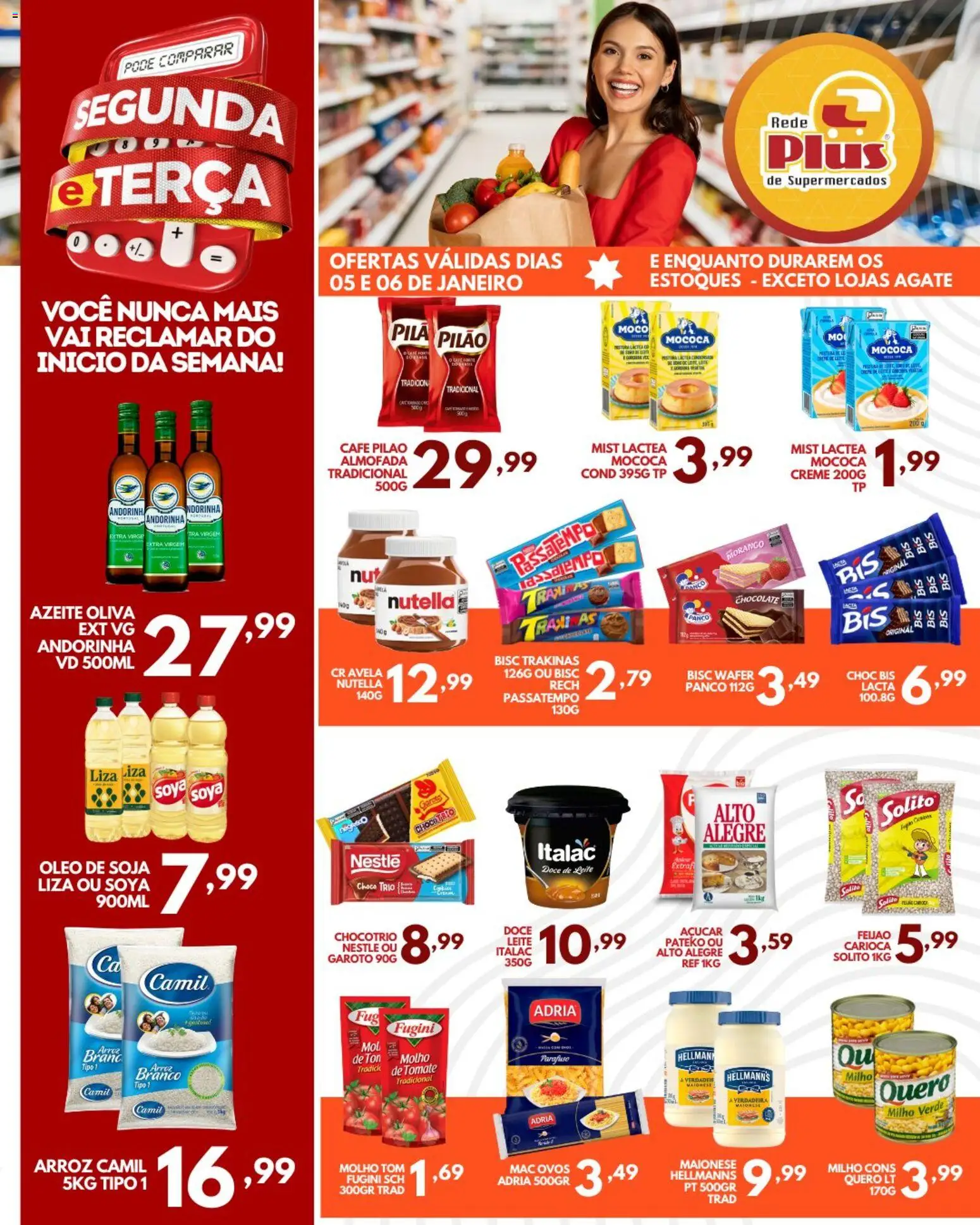 Rede Plus Supermercados Folheto - válido de 05.01.2026 | Página: 3 | Produtos: Milho verde, Arroz, Creme, Açúcar
