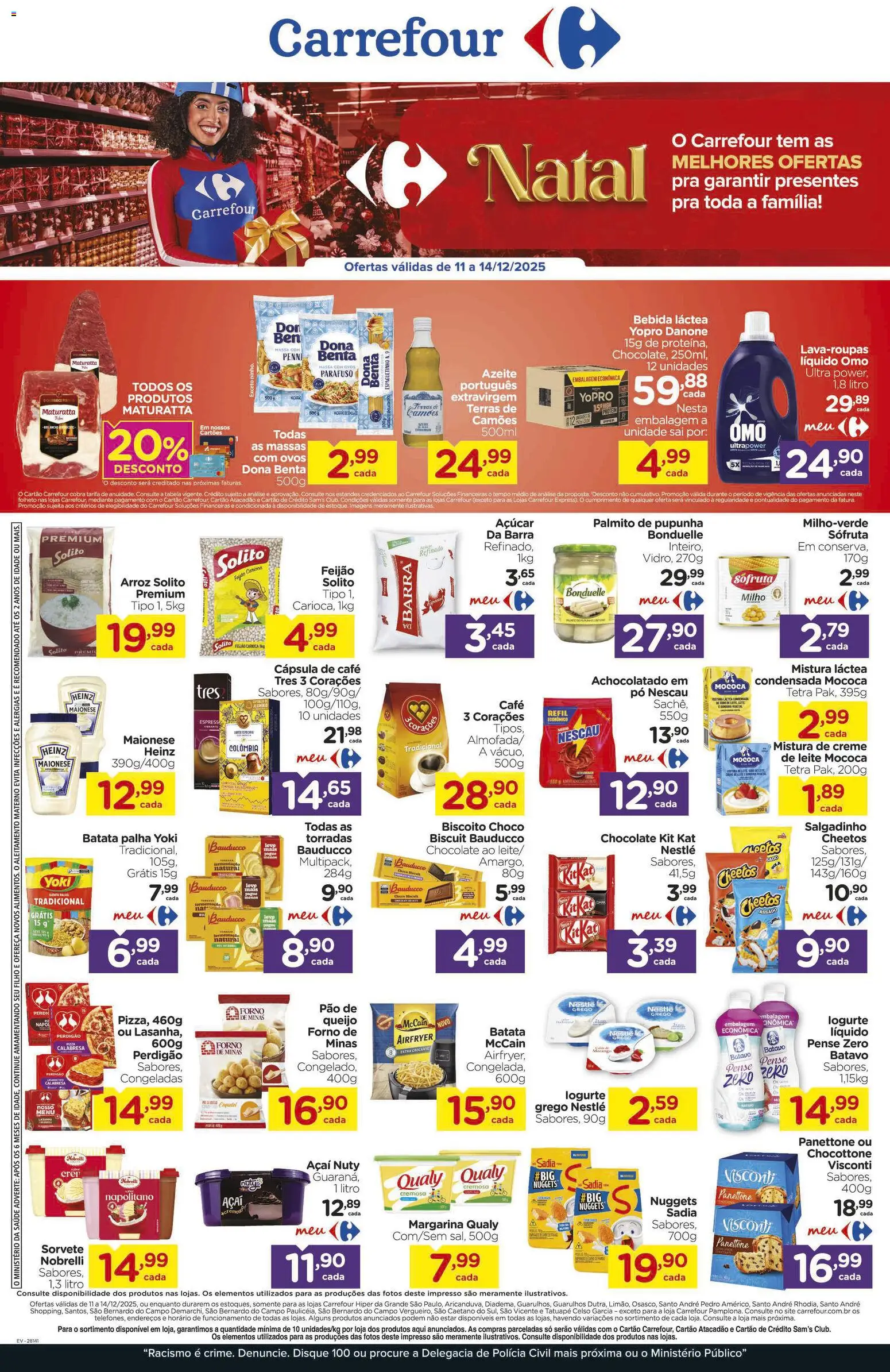 Carrefour Folheto - válido de 11.12.2025 | Página: 1 | Produtos: Biscoito, Cápsula de café, Arroz, Bebida