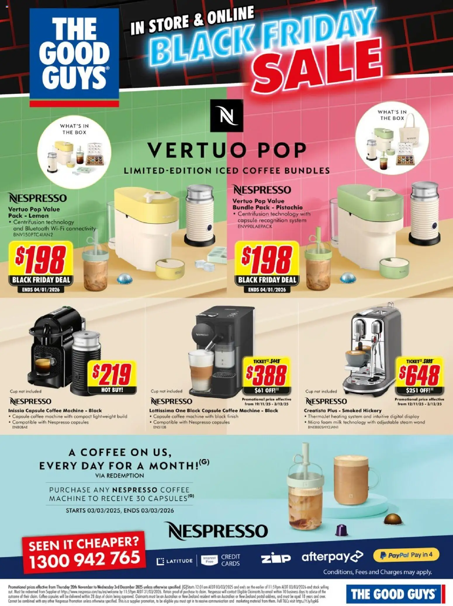 The Good Guys catalogue - valid from 25.11.2025 | Page: 1 | Products: Box, Coffee, Lemon, Digital