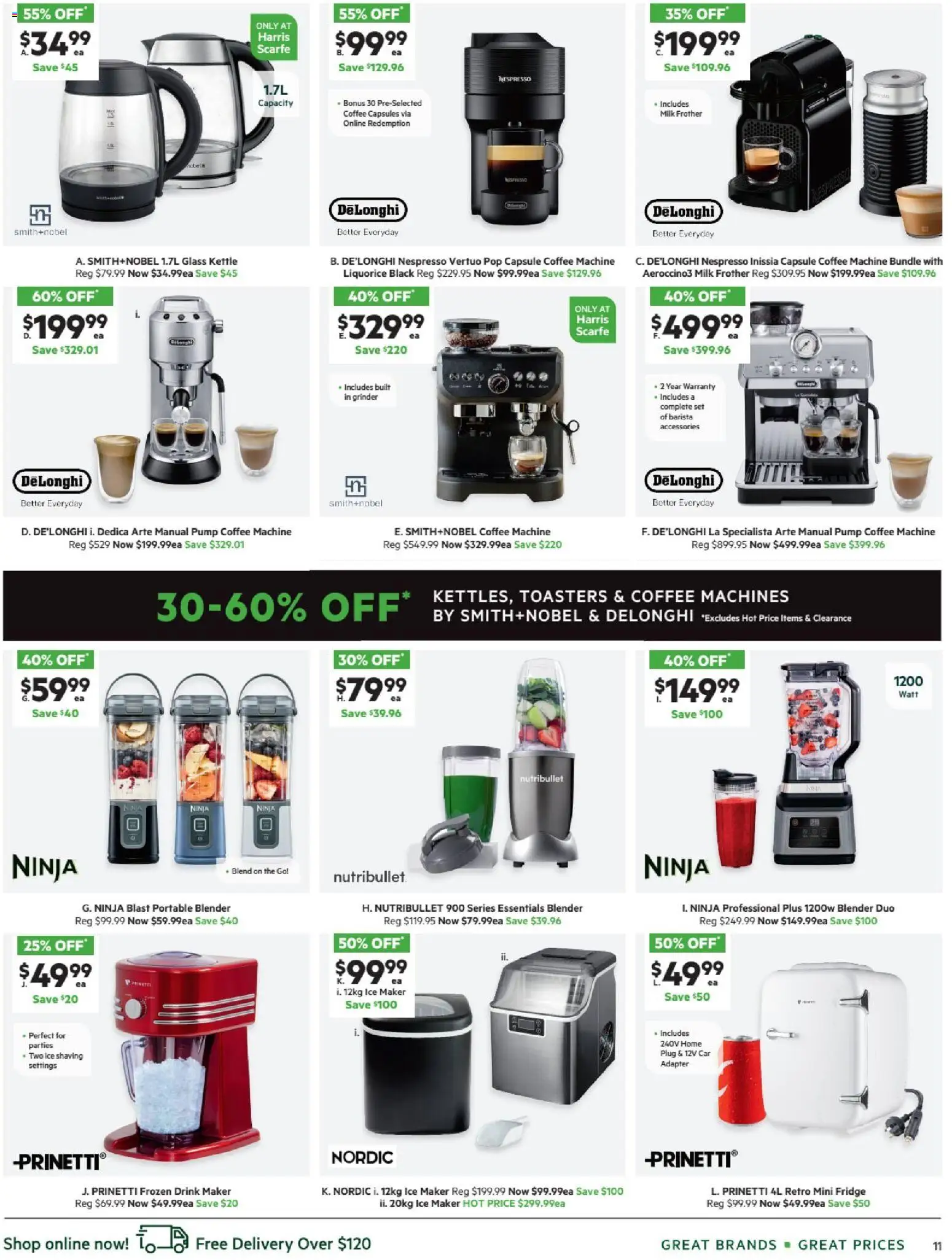 Harris Scarfe catalogue - valid from 20.11.2025 | Page: 11 | Products: Milk, Coffee, Kettle, Grinder