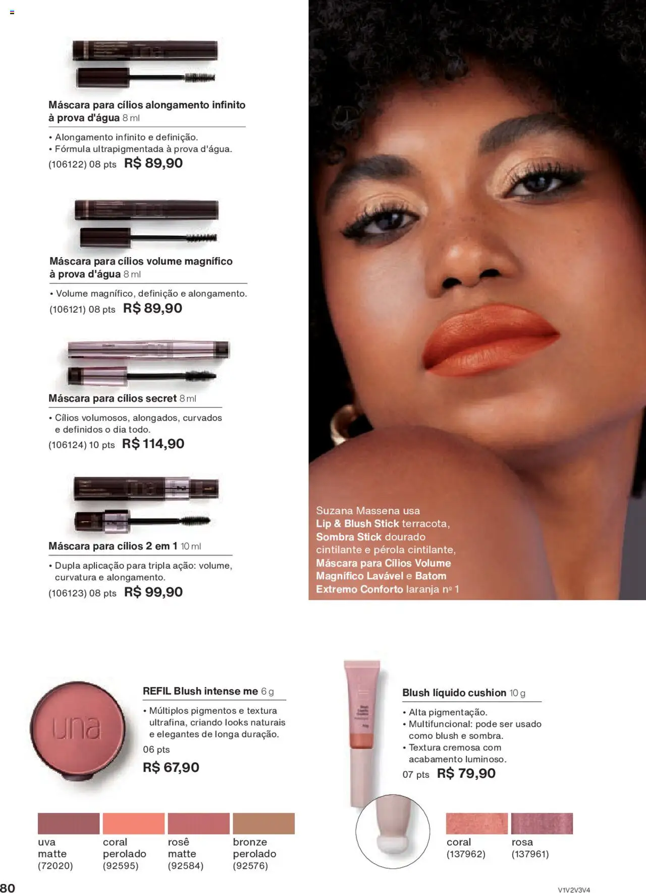 Natura Folheto - válido de 15.06.2025 | Página: 80 | Produtos: Blush, Máscara para cílios, Batom, Multifuncional