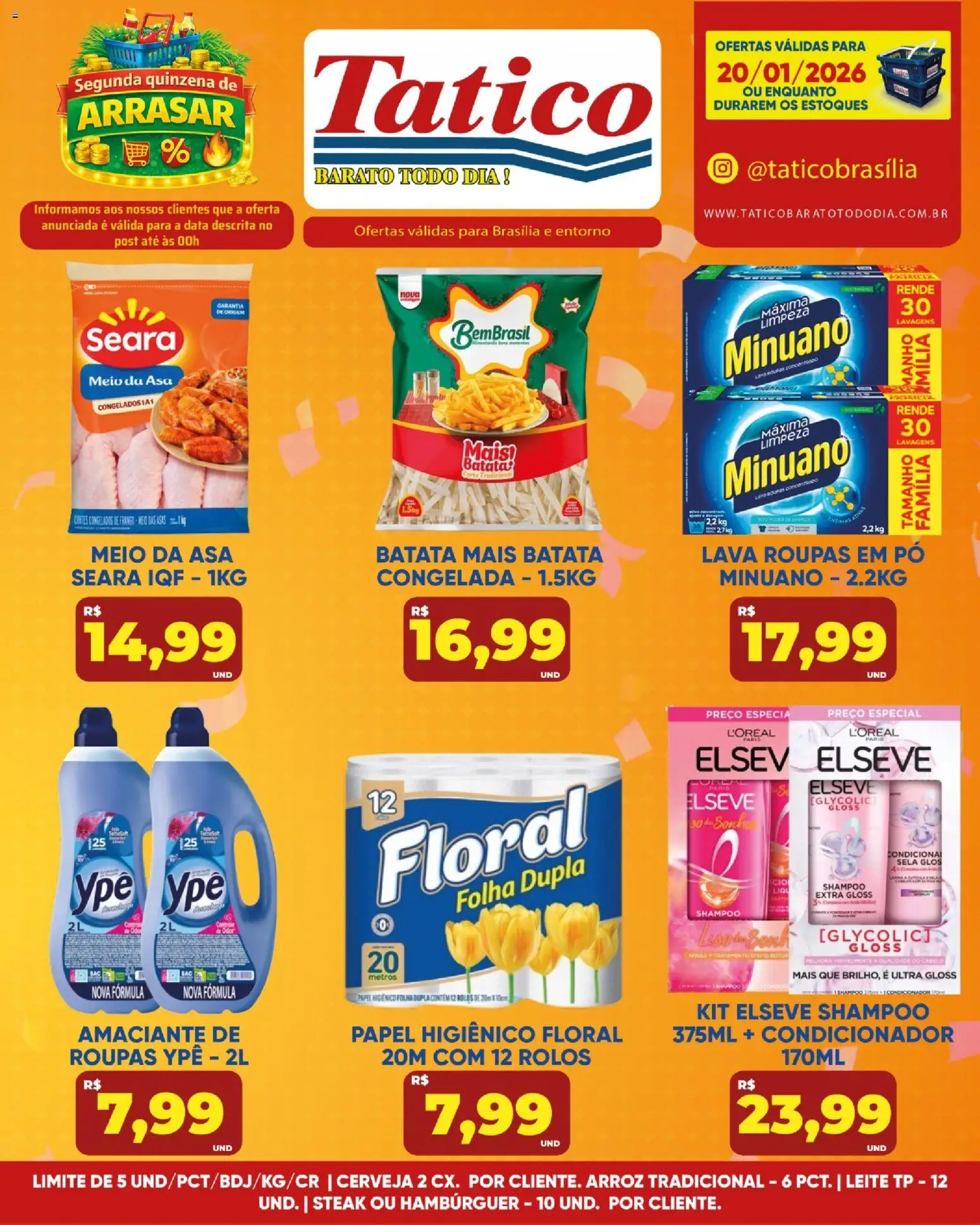Tatico Folheto - válido de 20.01.2026 | Página: 10 | Produtos: Shampoo, Condicionador, Roupas, Amaciante