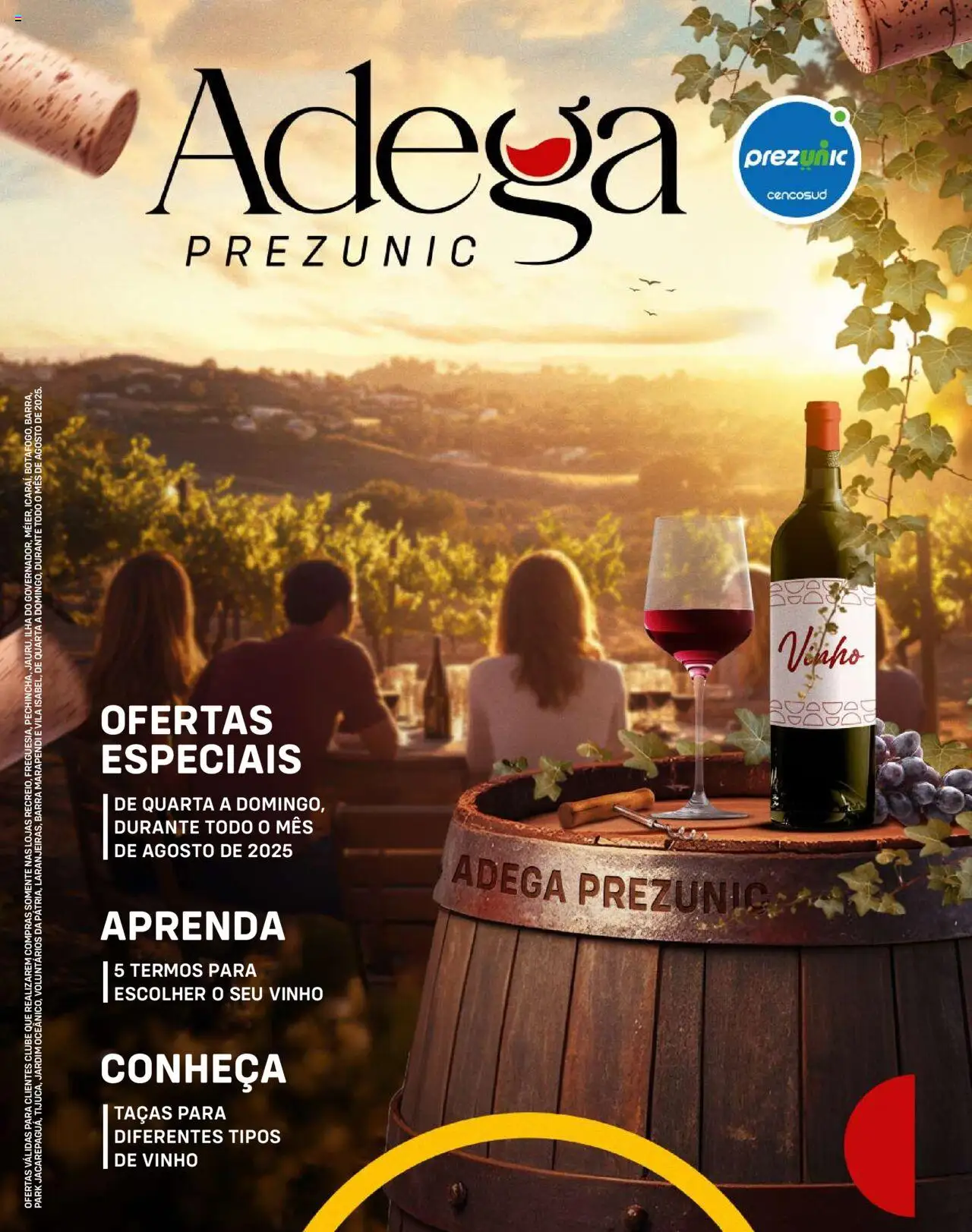 Prezunic Folheto - válido de 01.08.2025 | Página: 1 | Produtos: Taças, Vinho