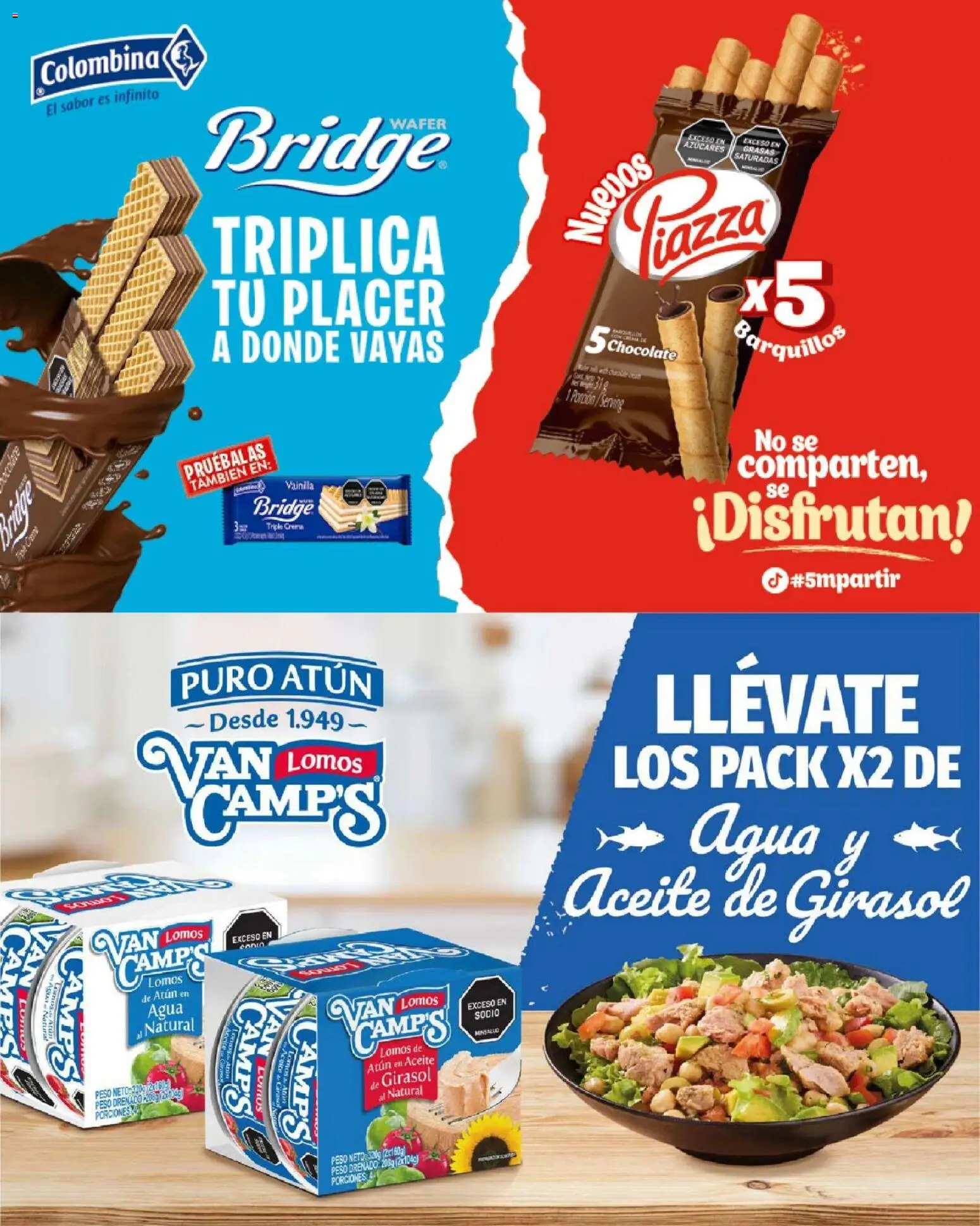 Olímpica revista - valida desde el 13.02.2026 | Página: 5 | Productos: Agua, Crema, Atún, Chocolate