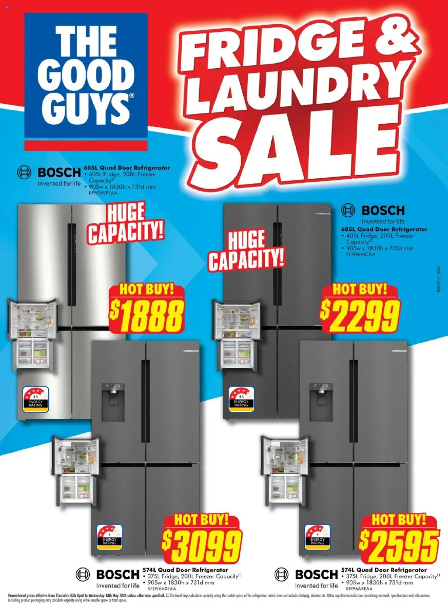 The Good Guys catalogue - valid from 30.04.2026 | Page: 17 | Products: Laundry, Fridge, Freezer, Refrigerator