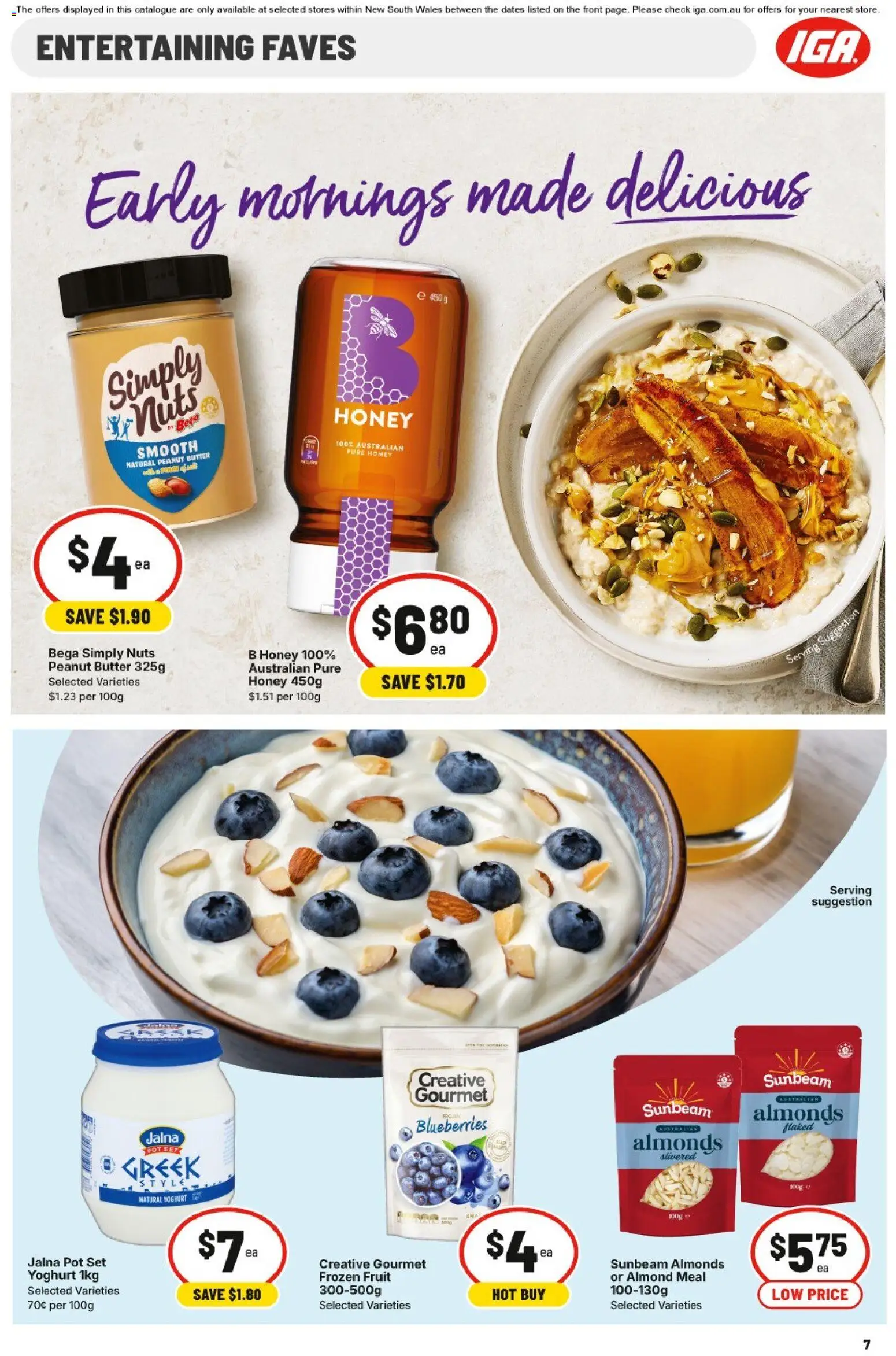 IGA catalogue - valid from 07.01.2026 | Page: 10 | Products: Almonds, Butter, Honey, Nuts