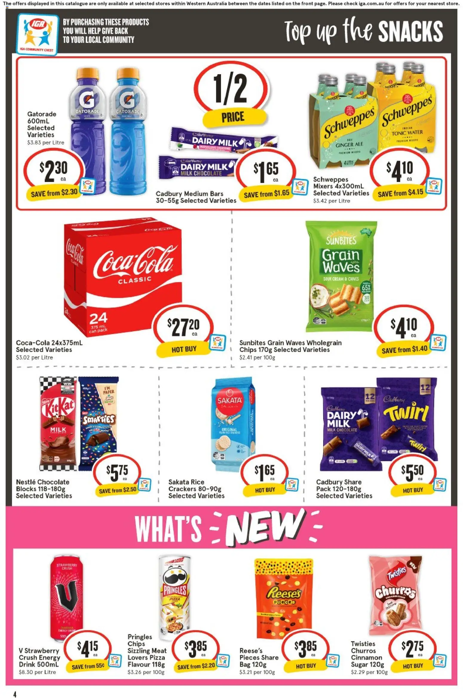 IGA catalogue - valid from 04.02.2026 | Page: 4 | Products: Dairy, Sour cream, Cream, Water
