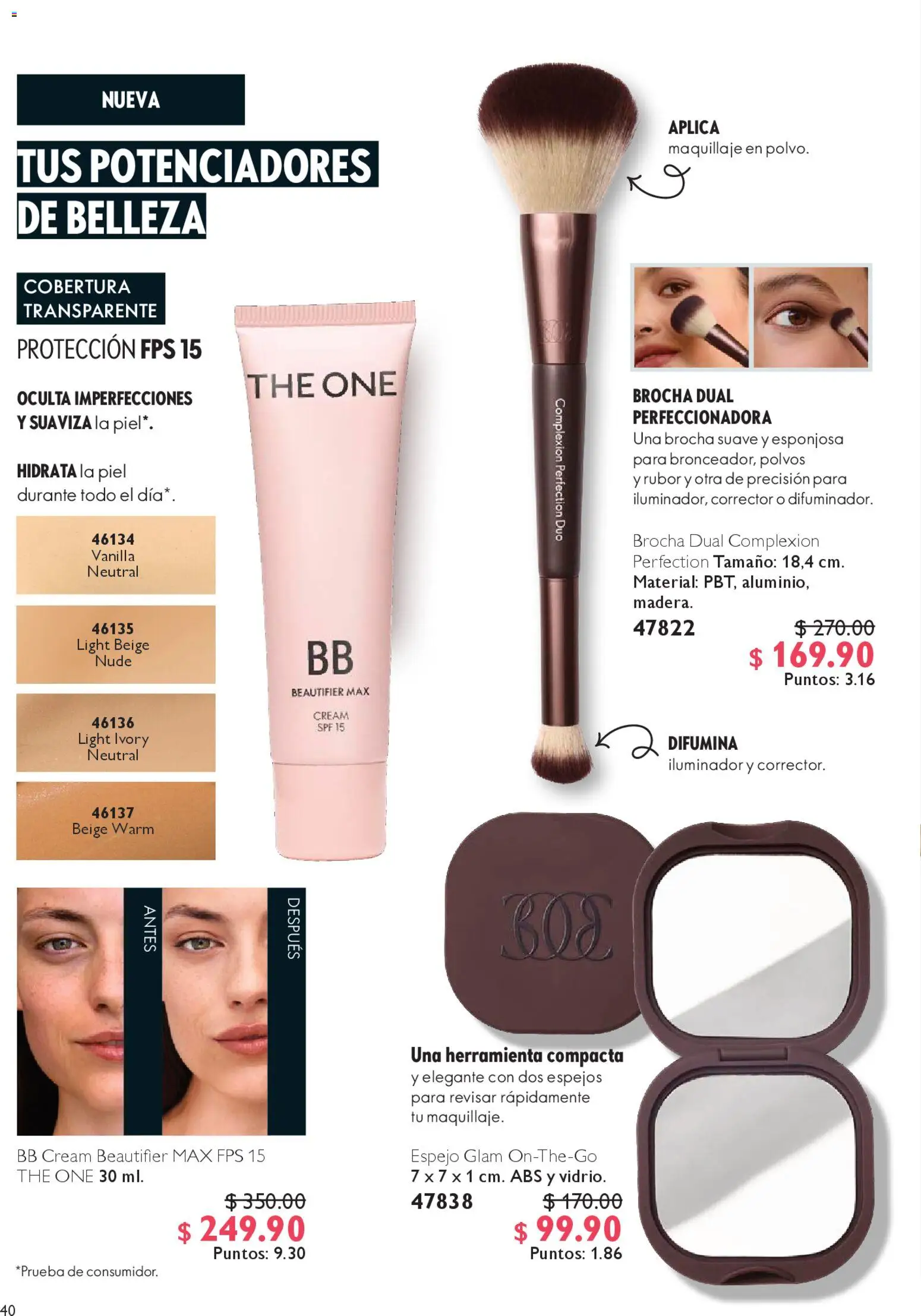 Nuevas ofertas de Oriflame válidas en toda la República Mexicana desde el 22.11.2025. ¡Encuentra las mejores ofertas en Oriflame Black Friday! | Página: 40 | Productos: Espejo, Maquillaje, Corrector, Rubor