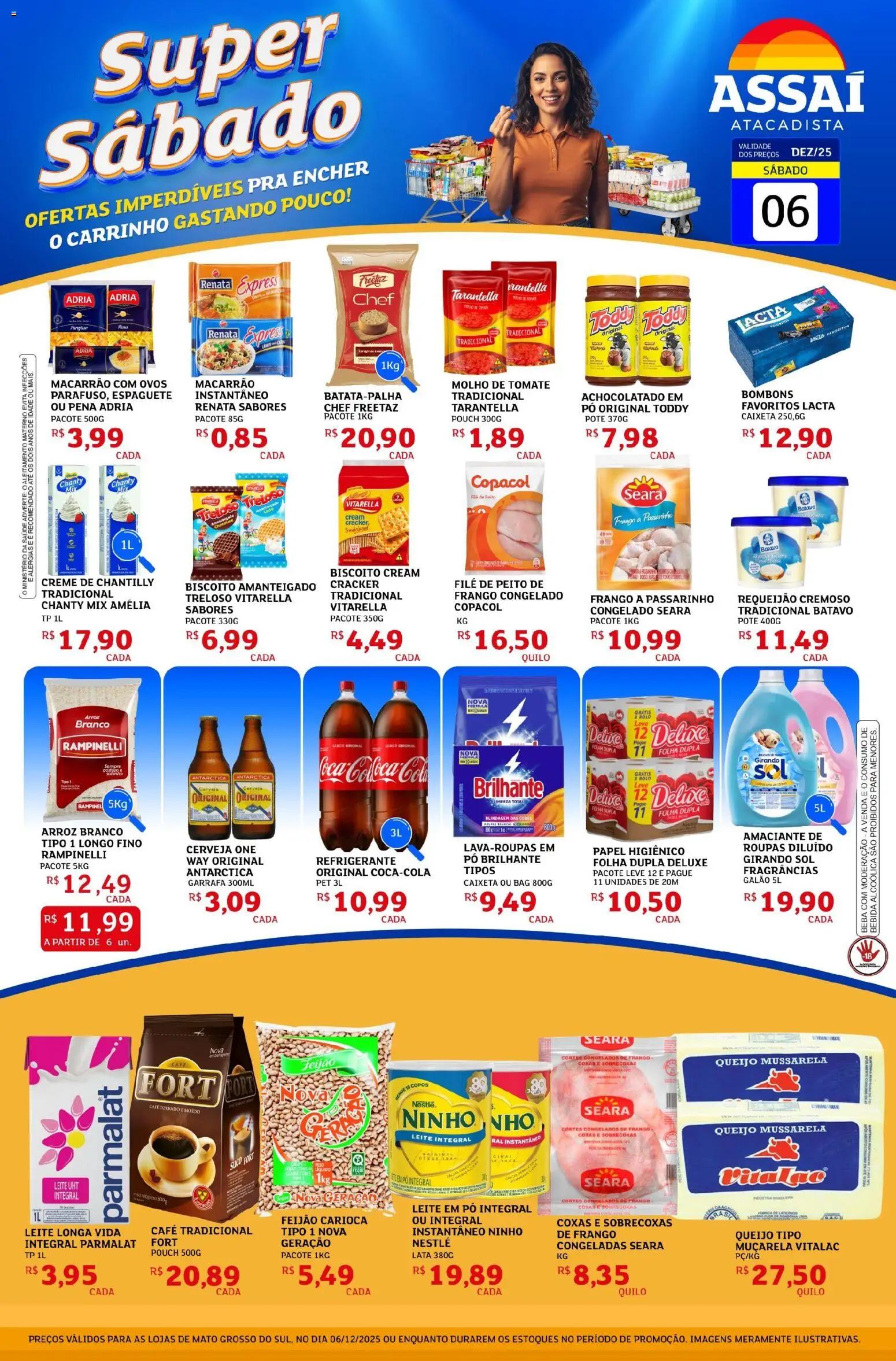 Assaí Atacadista Folheto - válido de 06.12.2025 | Página: 1 | Produtos: Molho de tomate, Girando sol, Chocolate, Cerveja