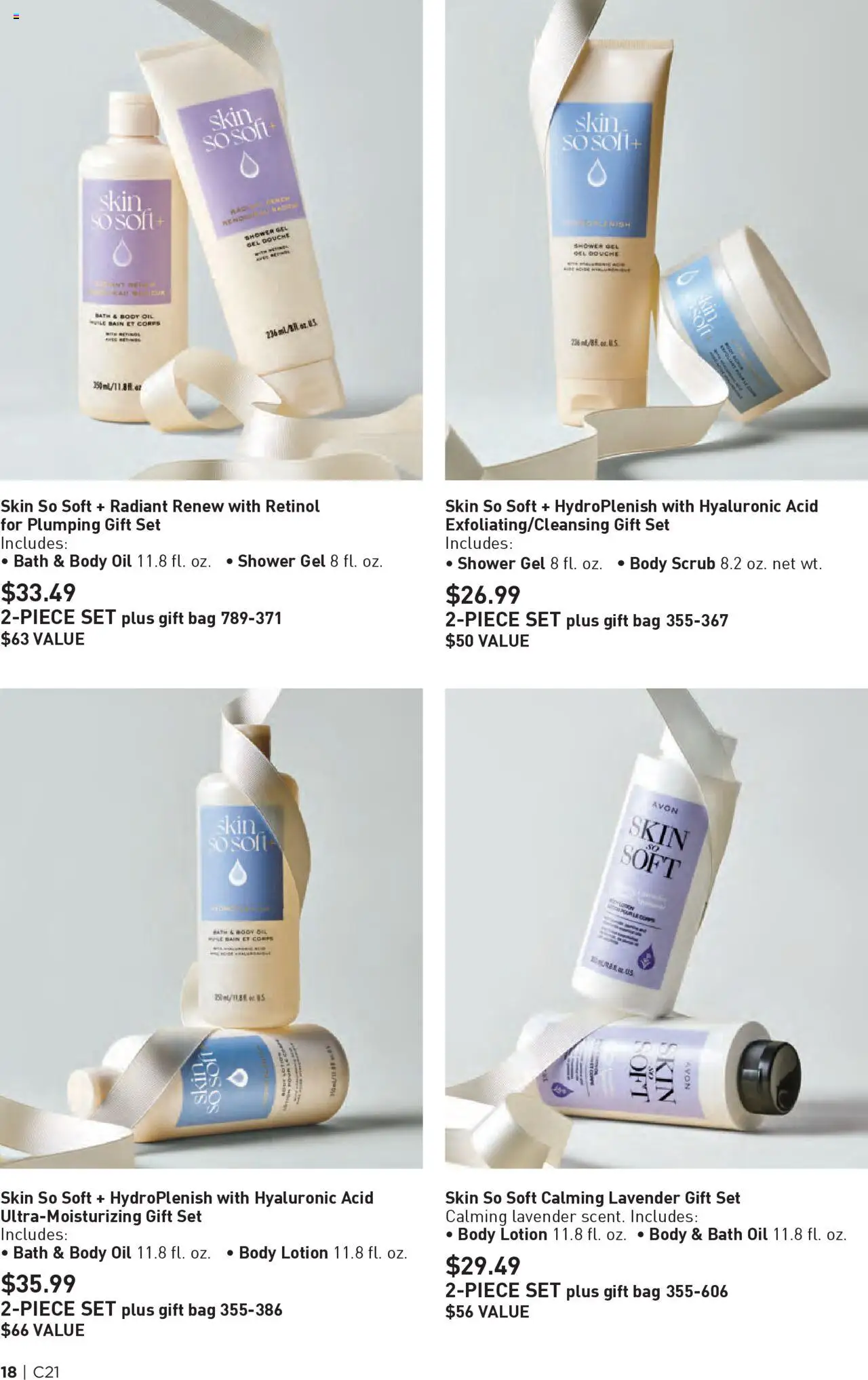 Avon Brochure - valid from 08.10.2025 | Page: 18 | Products: Bath, Shower, Shower gel, Bag