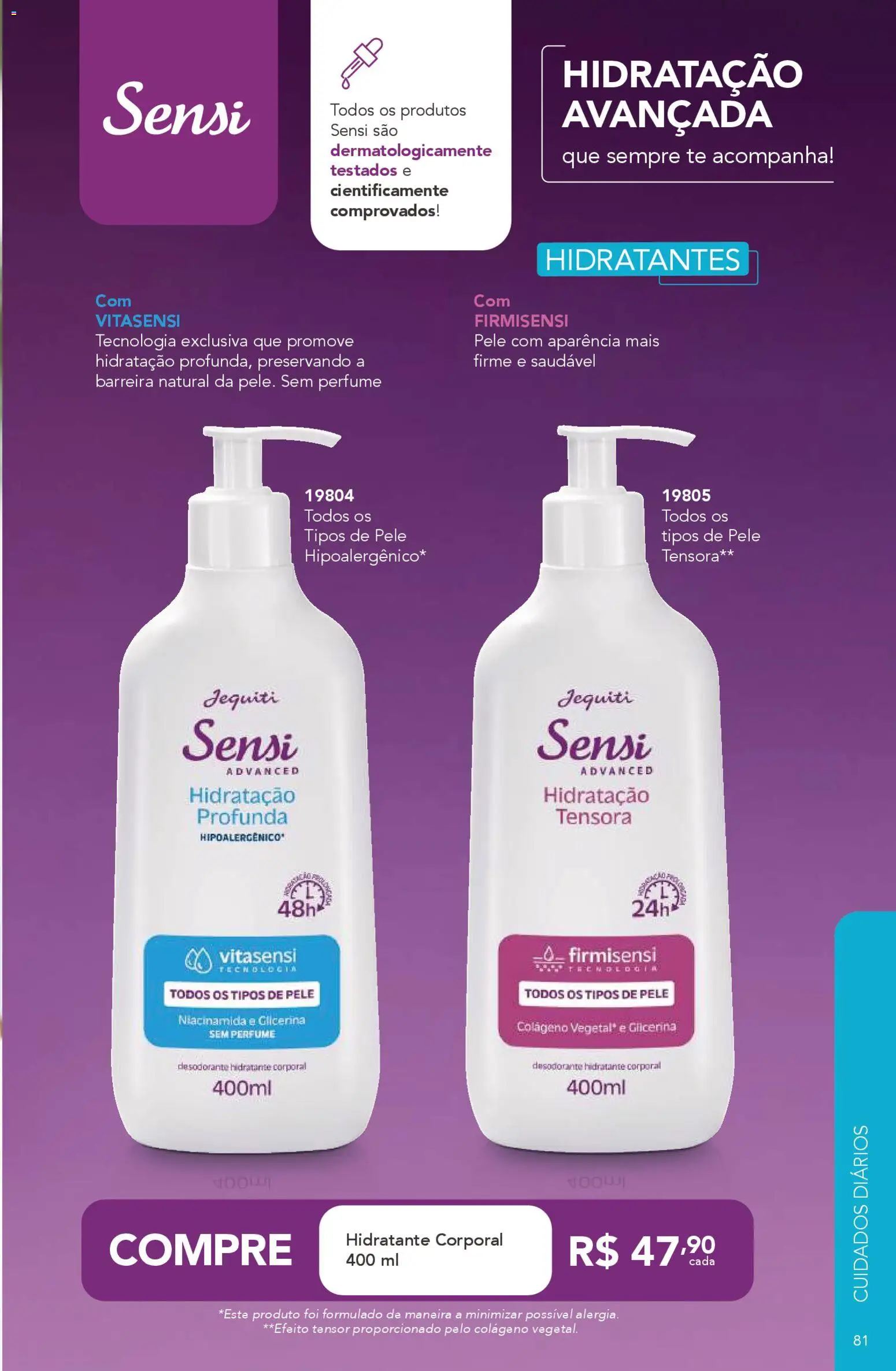 Jequiti Folheto - válido de 06.03.2026 | Página: 81 | Produtos: Colágeno, Perfume, Hidratante corporal, Desodorante
