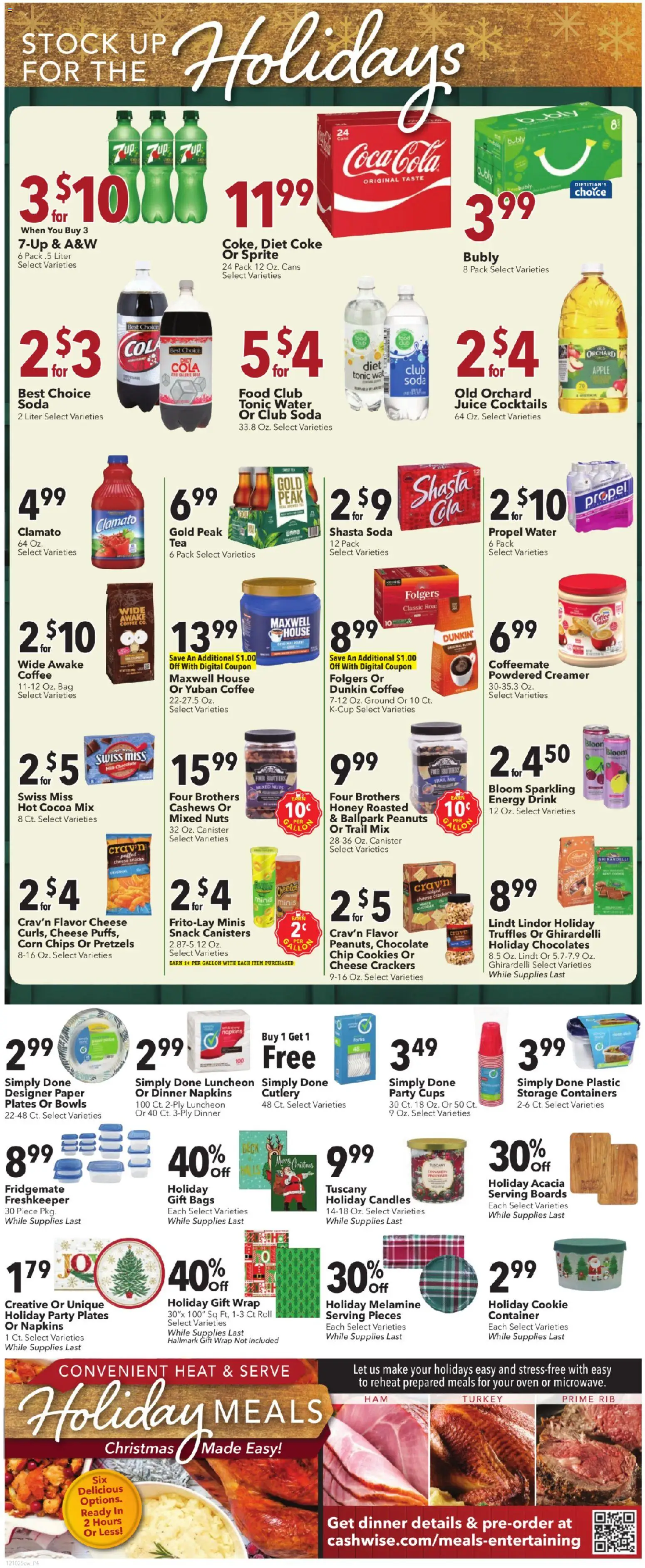 Cash Wise Weekly Ad - valid from 10.12.2025 | Page: 4 | Products: Cheese, Coffee, Chips, Oven